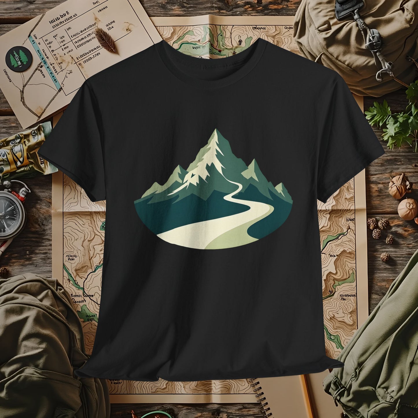 Mountain Path Outdoor Adventure T-Shirts | Camping, Hiking, Rafting & Kayaking Tees for Nature Lovers