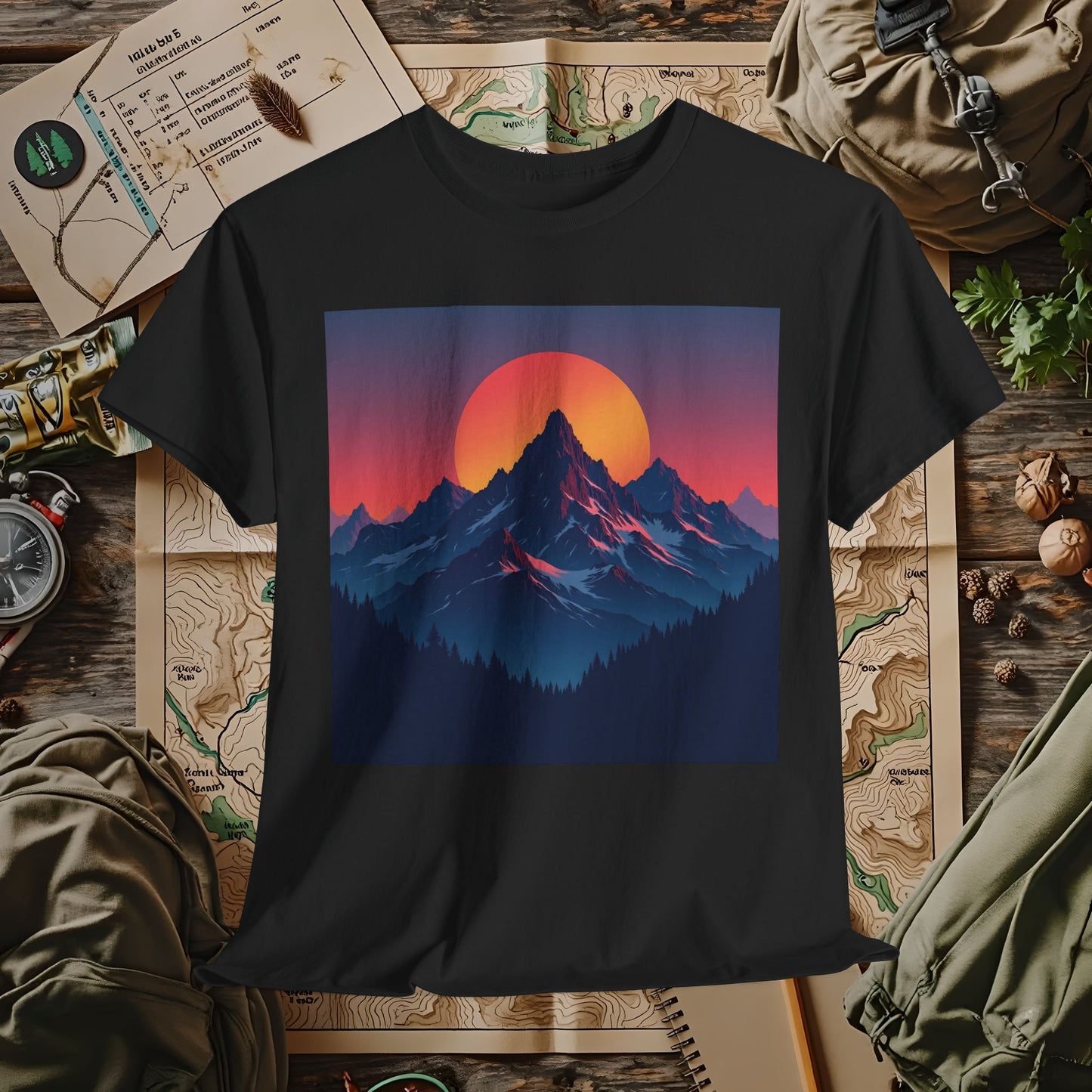 Mountain Glow Outdoor Adventure T-Shirts | Camping, Hiking, Rafting & Kayaking Tees for Nature Lovers