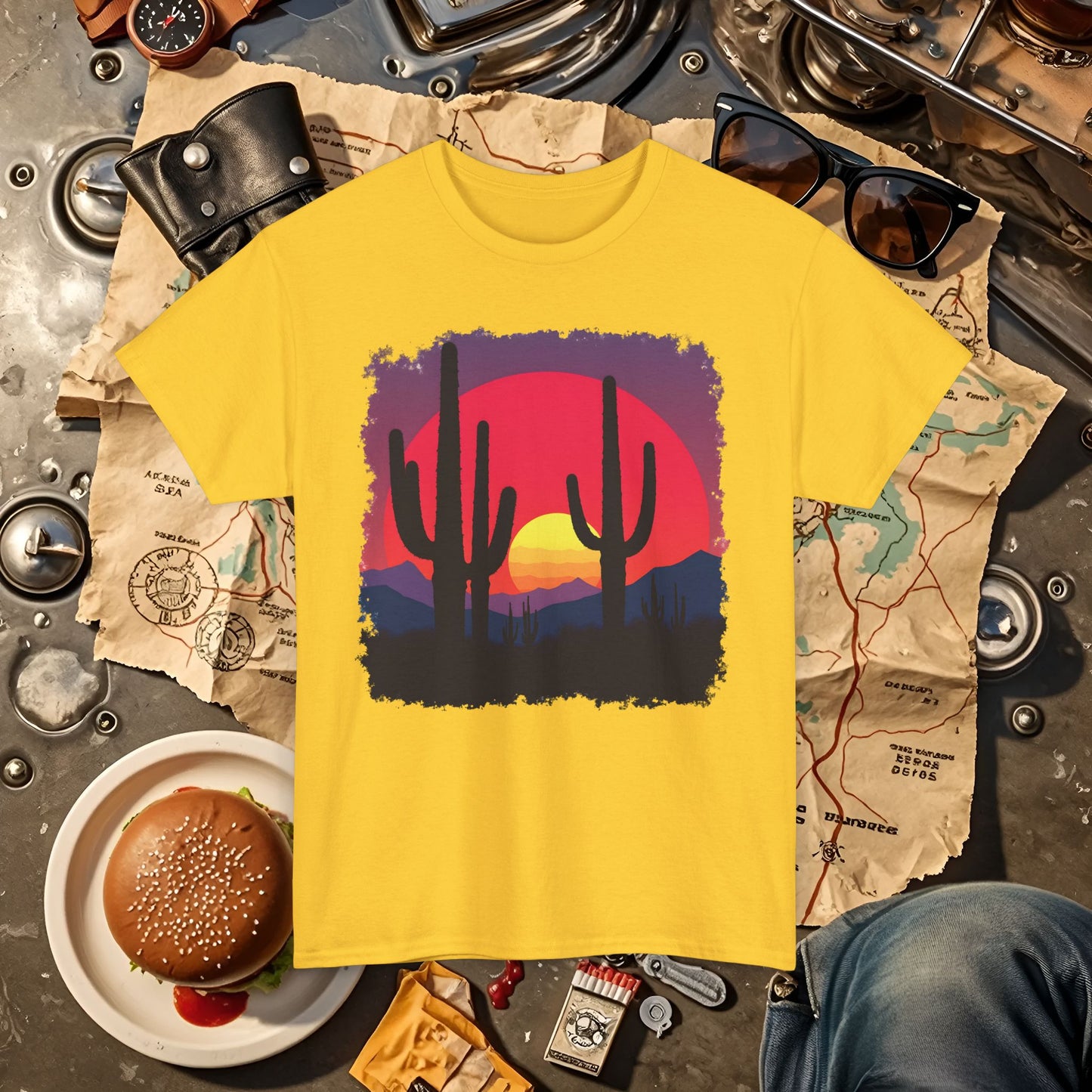 Desert Mirage Road Trip & Vehicle Travel T-Shirts | Car, RV, and Motorcycle Adventure Tees