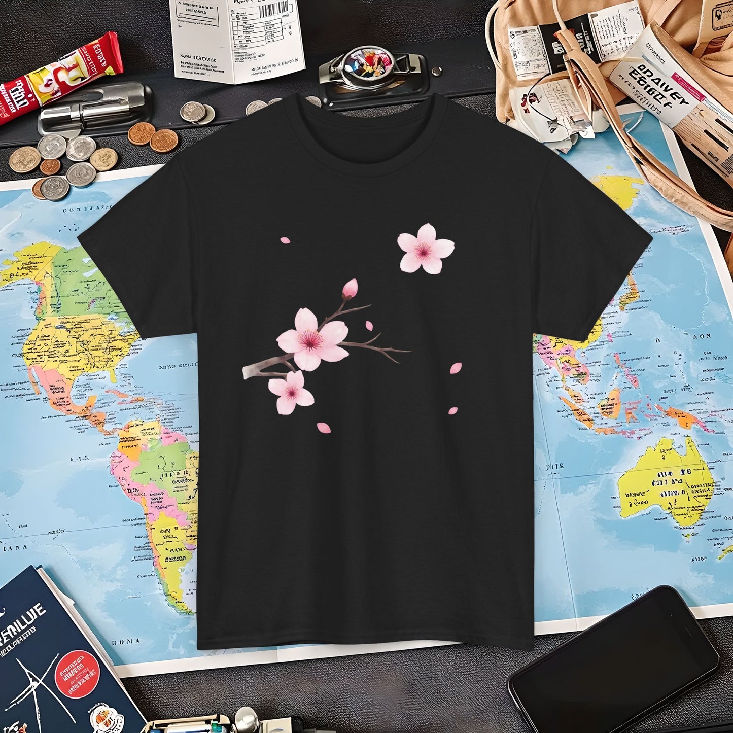 Cherry Blossom Air Travel T-Shirts | Jetsetter, Airport, and International Flight Tees