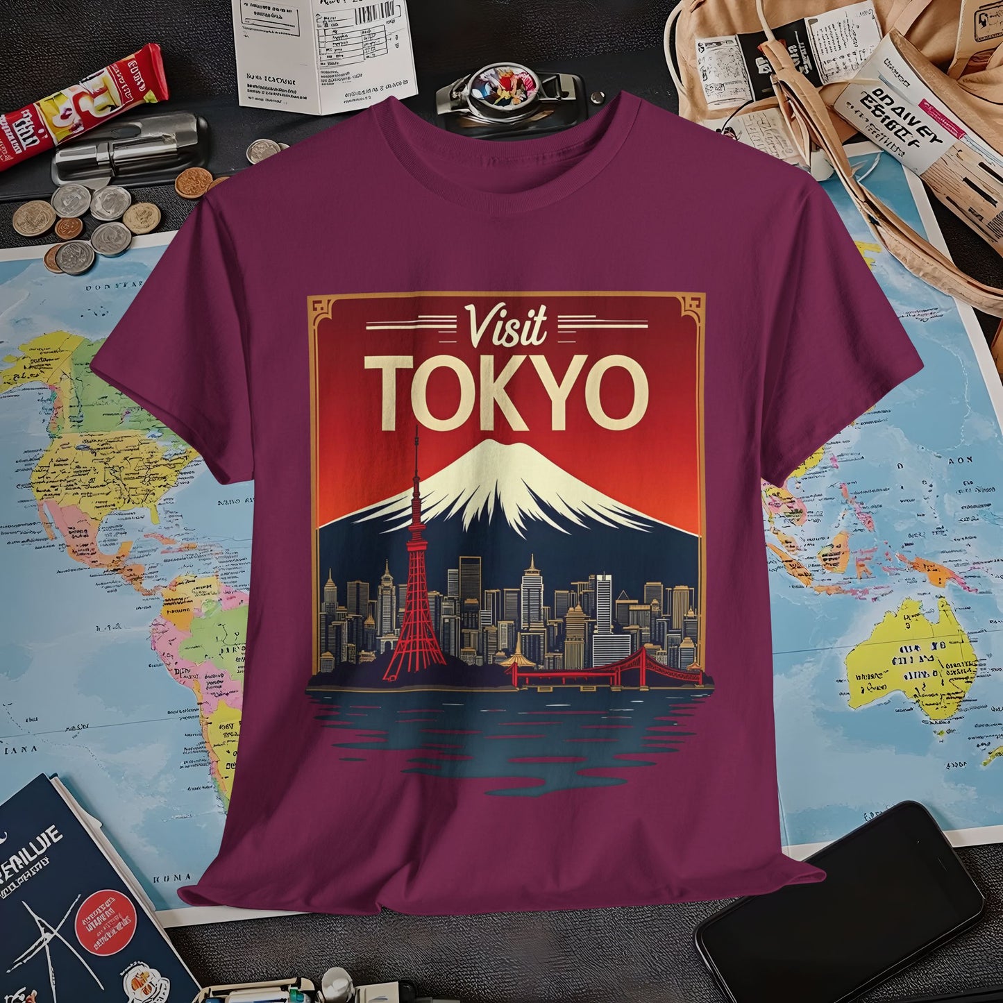 Visit Tokyo Air Travel T-Shirts | Jetsetter, Airport, and International Flight Tees
