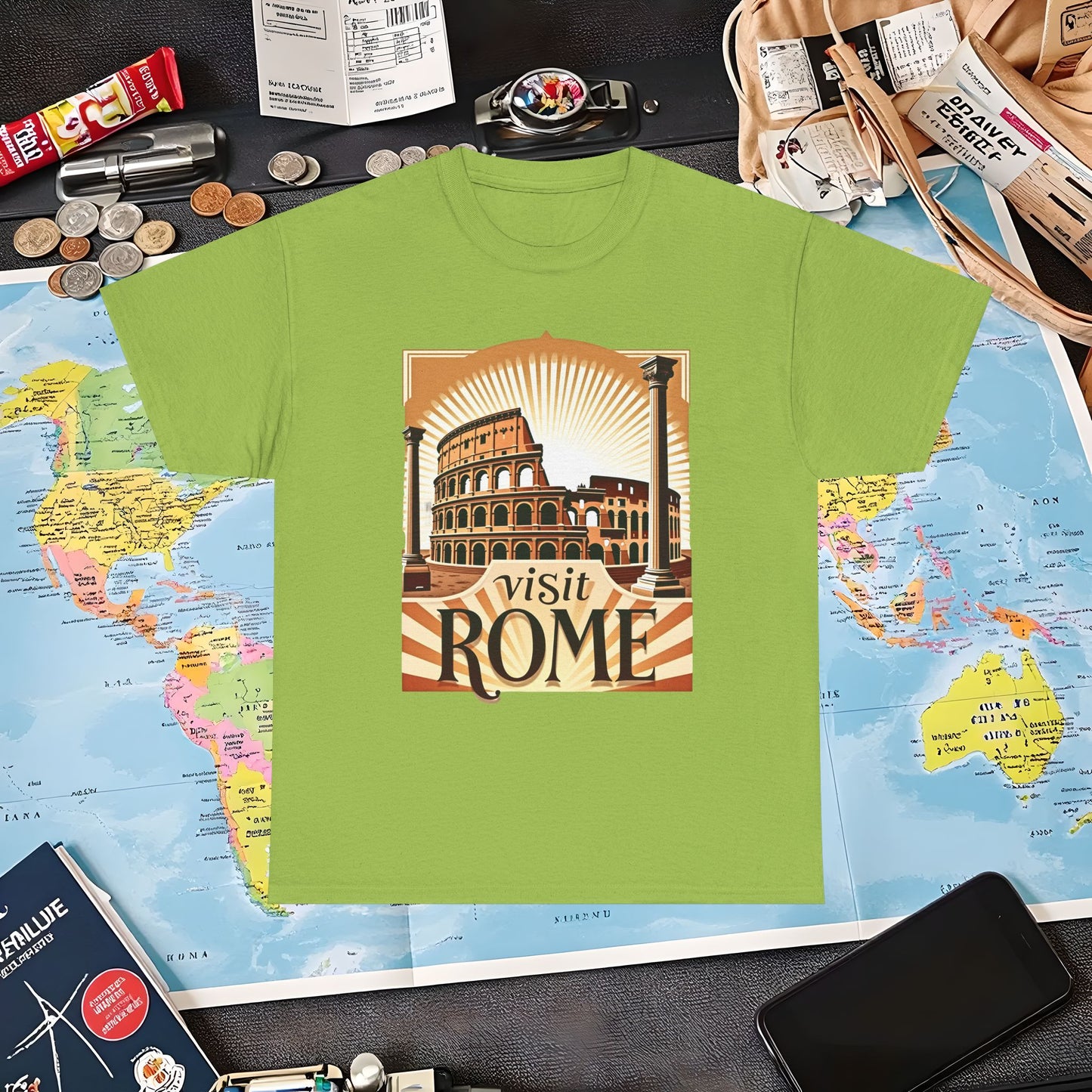 Rome Retro Air Travel T-Shirts | Jetsetter, Airport, and International Flight Tees