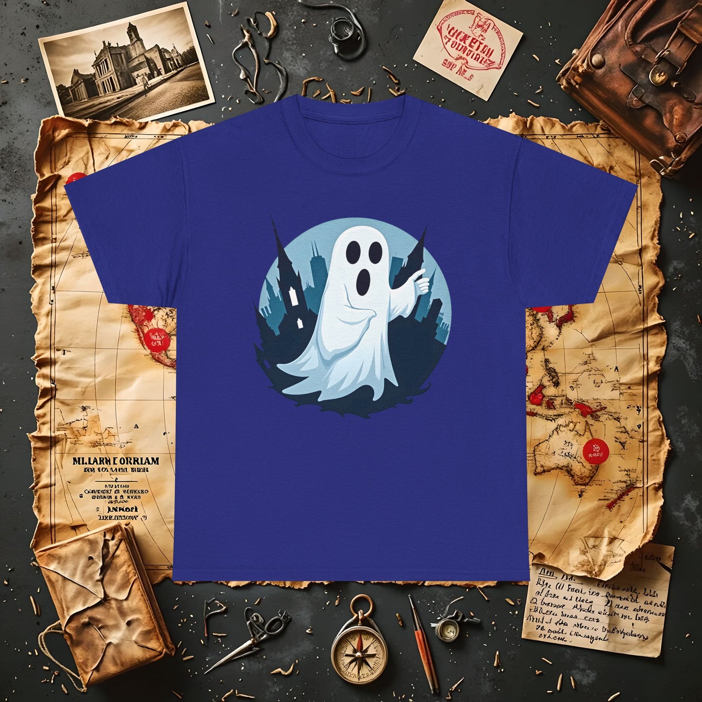 Ghostly Guide True Dark Tourism T-Shirts | Hauntingly Cool Travel Tees for the Morbidly Curious