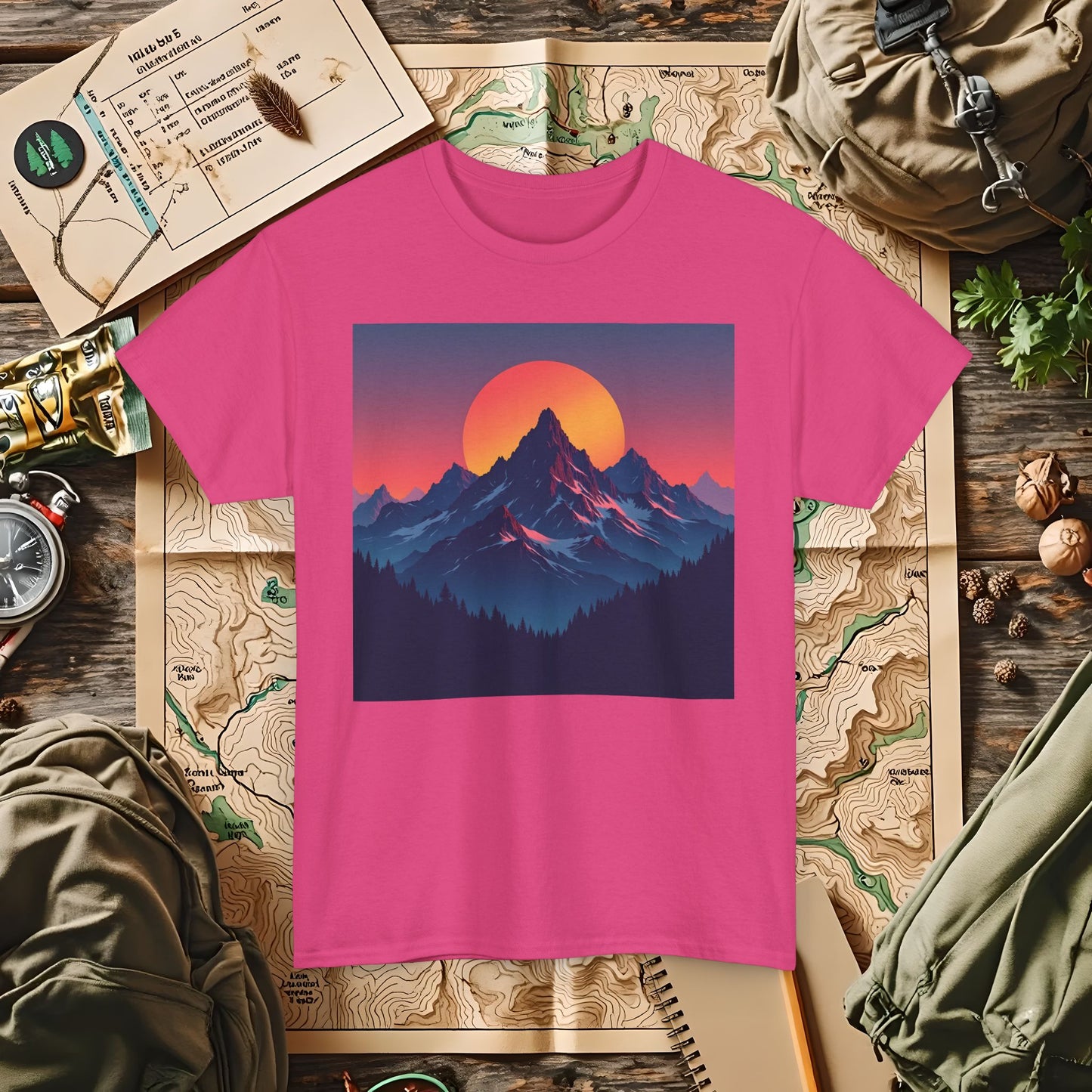 Mountain Glow Outdoor Adventure T-Shirts | Camping, Hiking, Rafting & Kayaking Tees for Nature Lovers