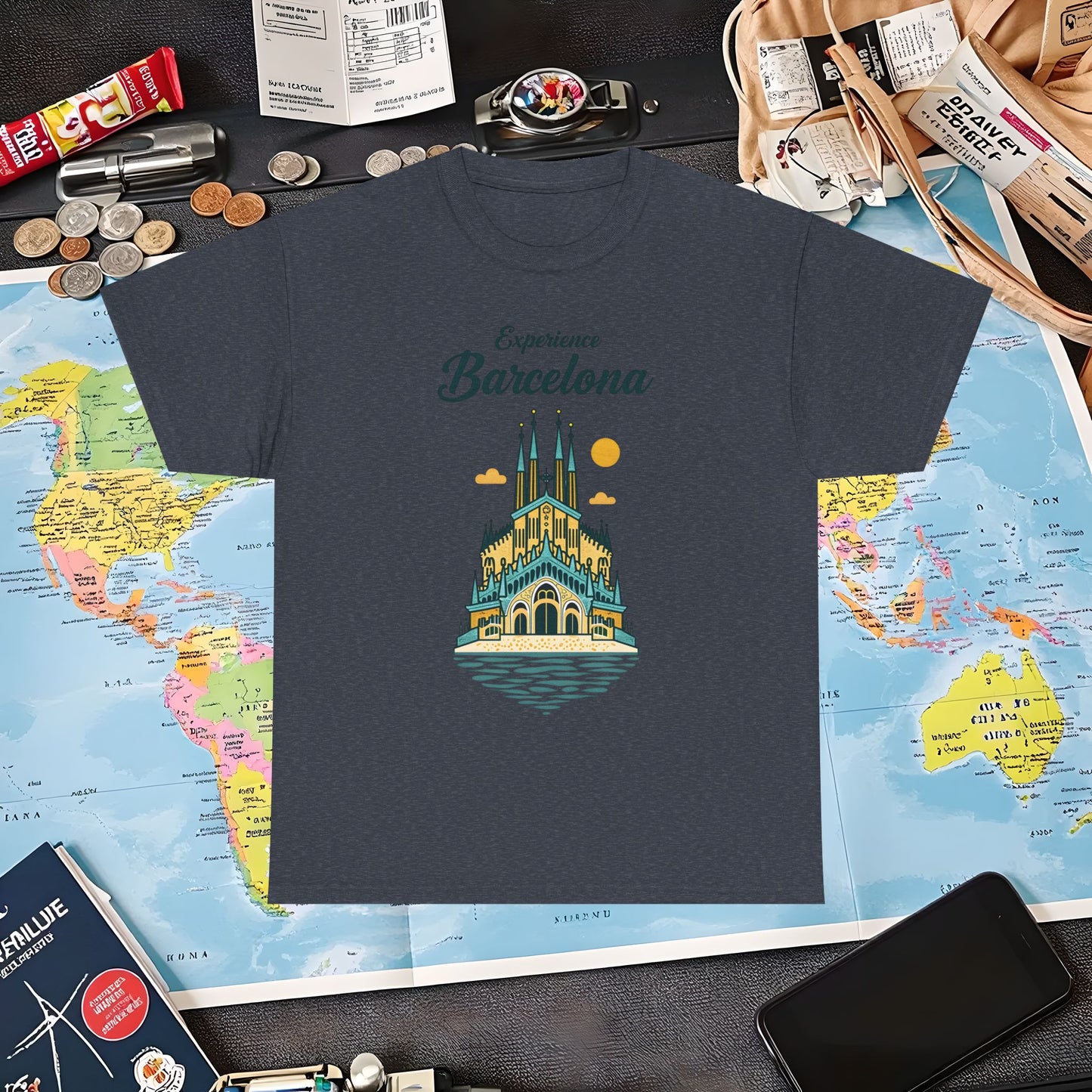 Barcelona Beauty Air Travel T-Shirts | Jetsetter, Airport, and International Flight Tees
