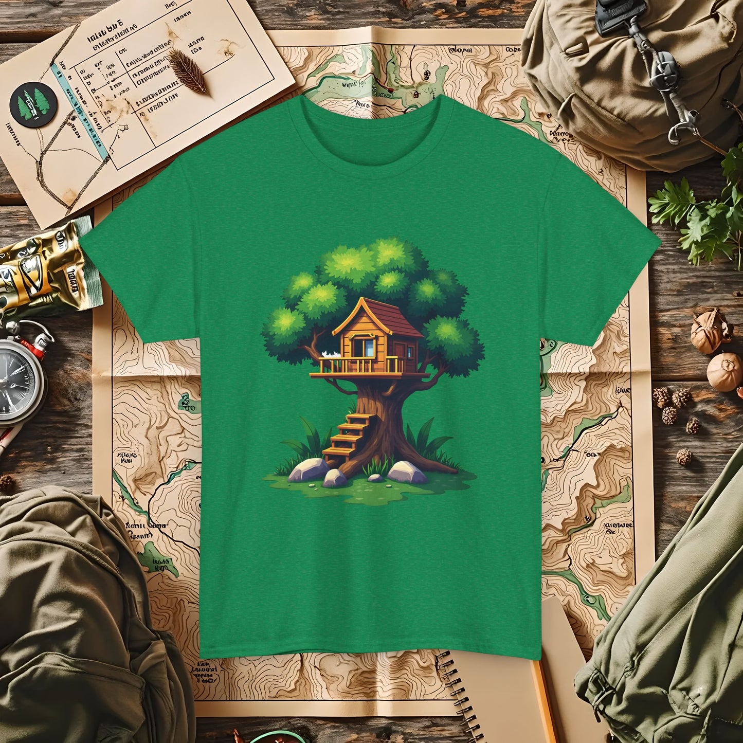 Pixel Treehouse Outdoor Adventure T-Shirts | Camping, Hiking, Rafting & Kayaking Tees for Nature Lovers
