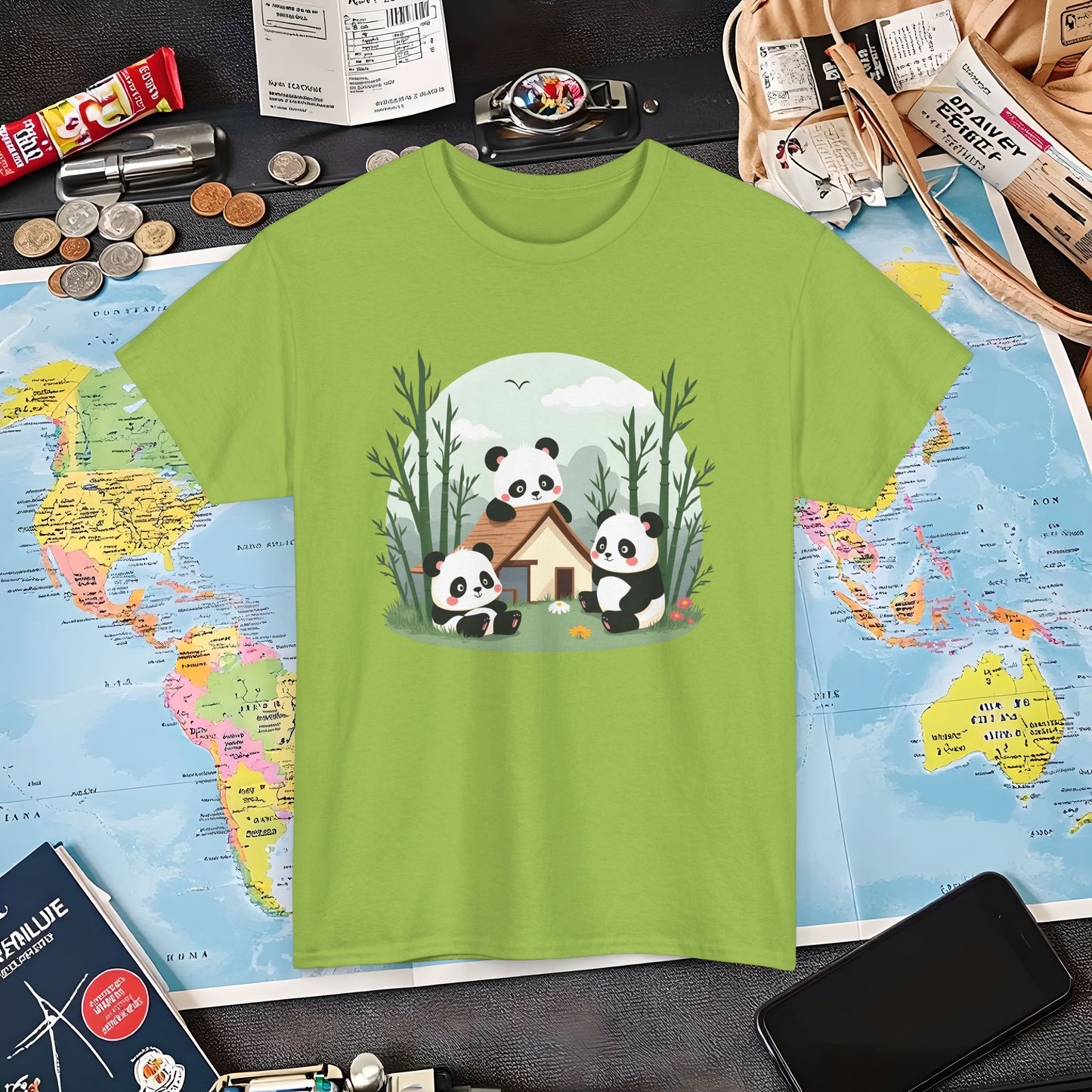 Panda Paradise Air Travel T-Shirts | Jetsetter, Airport, and International Flight Tees
