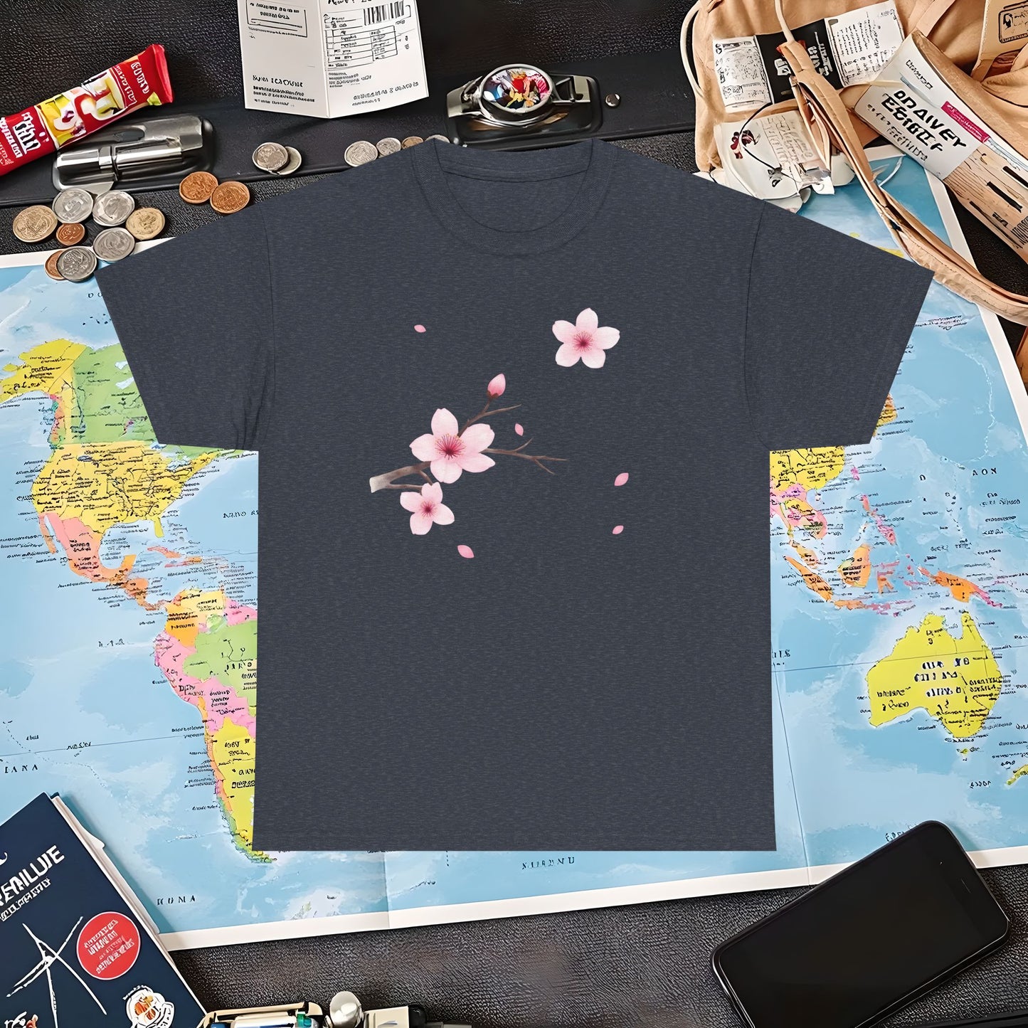 Cherry Blossom Air Travel T-Shirts | Jetsetter, Airport, and International Flight Tees