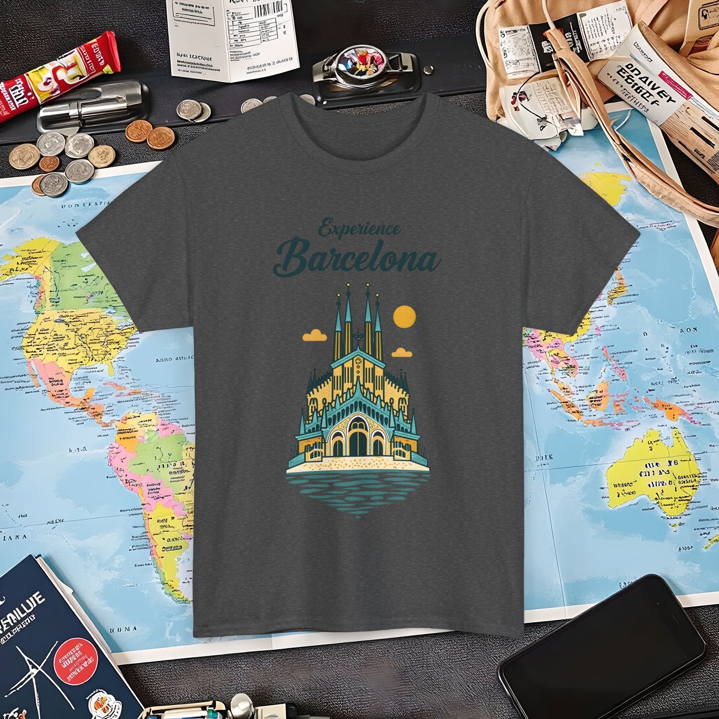 Barcelona Beauty Air Travel T-Shirts | Jetsetter, Airport, and International Flight Tees