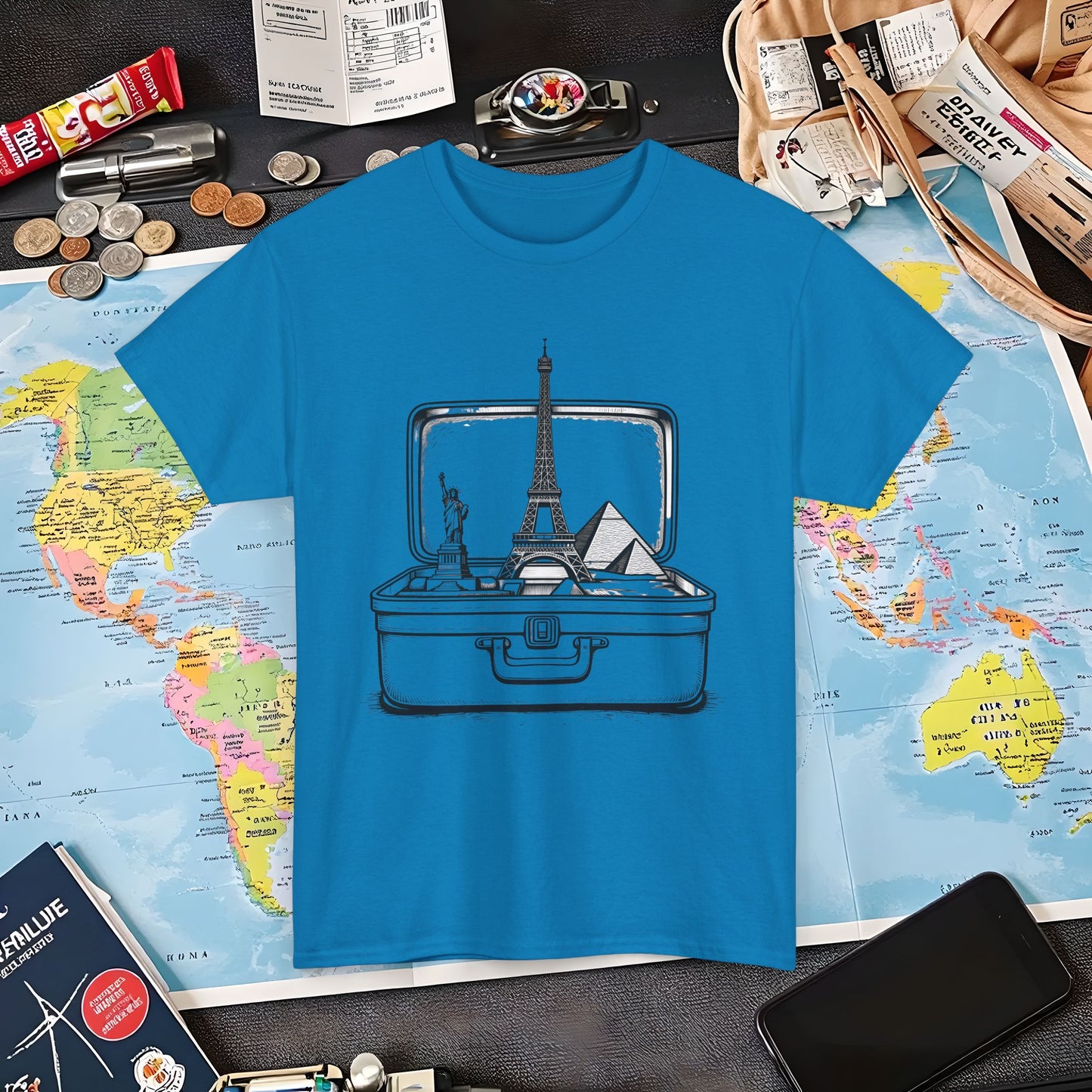 Wanderlust Suitcase Air Travel T-Shirts | Jetsetter, Airport, and International Flight Tees