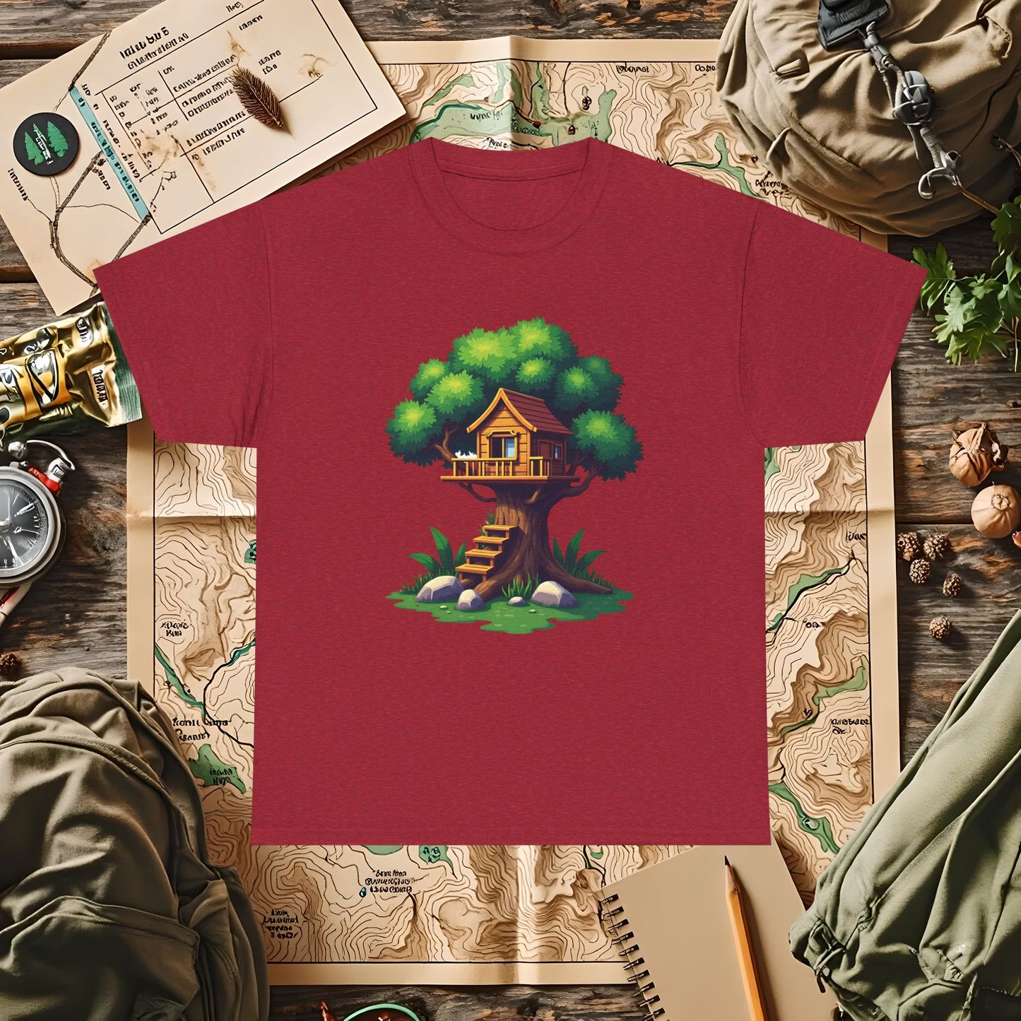 Pixel Treehouse Outdoor Adventure T-Shirts | Camping, Hiking, Rafting & Kayaking Tees for Nature Lovers
