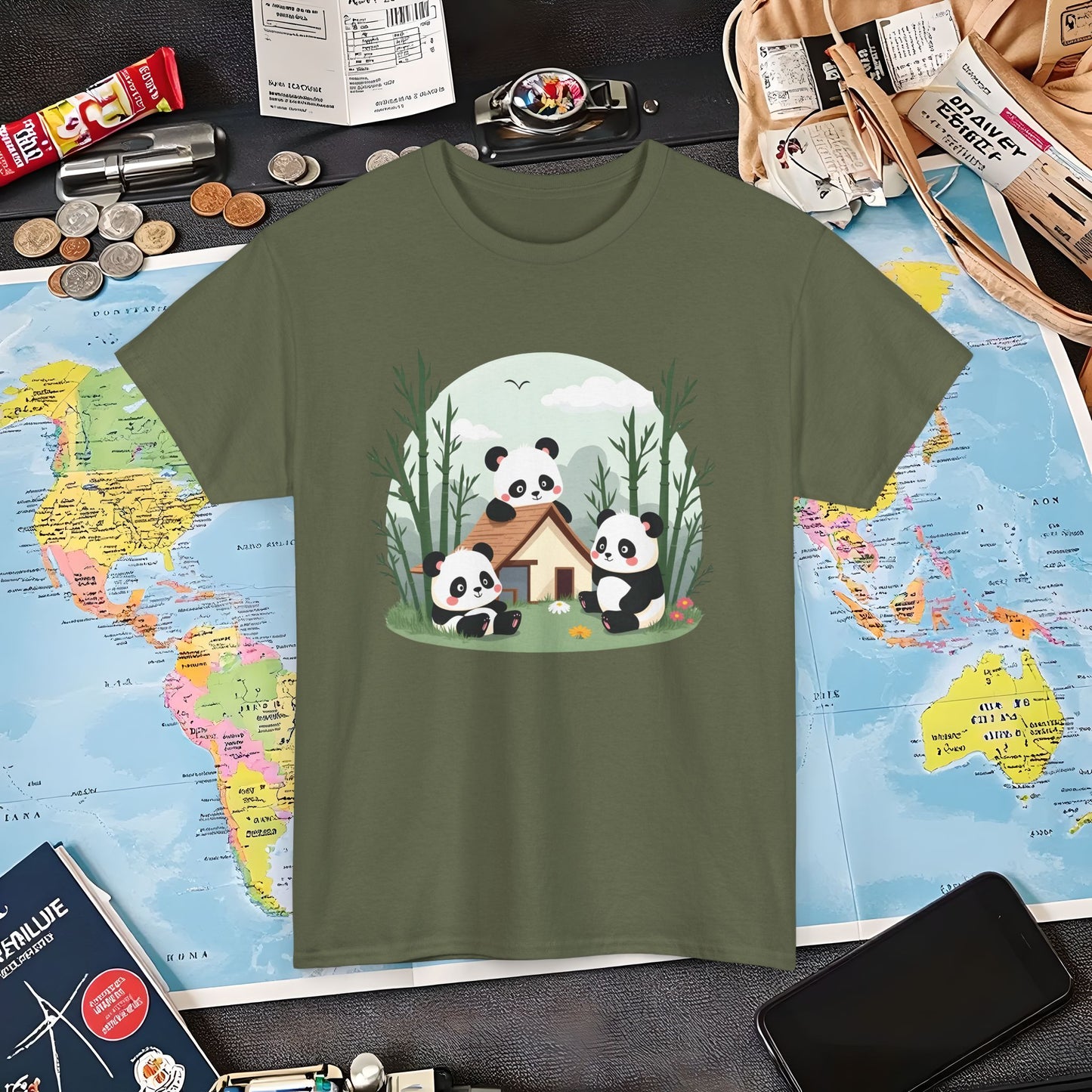 Panda Paradise Air Travel T-Shirts | Jetsetter, Airport, and International Flight Tees
