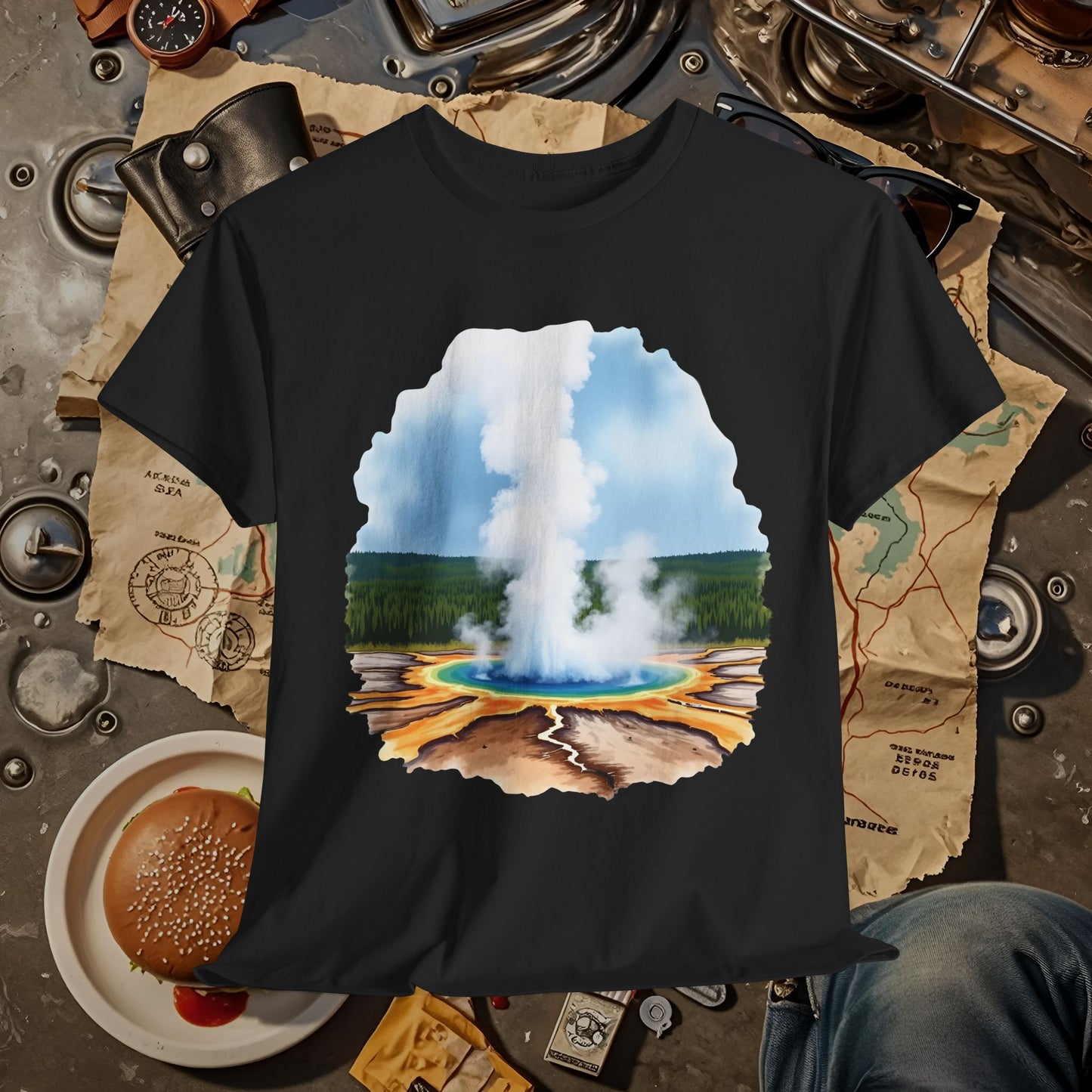 Yellowstone Wonder Road Trip & Vehicle Travel T-Shirts | Car, RV, and Motorcycle Adventure Tees