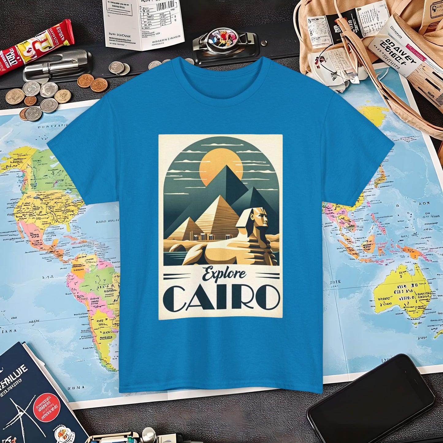 Cairo Elegance Air Travel T-Shirts | Jetsetter, Airport, and International Flight Tees
