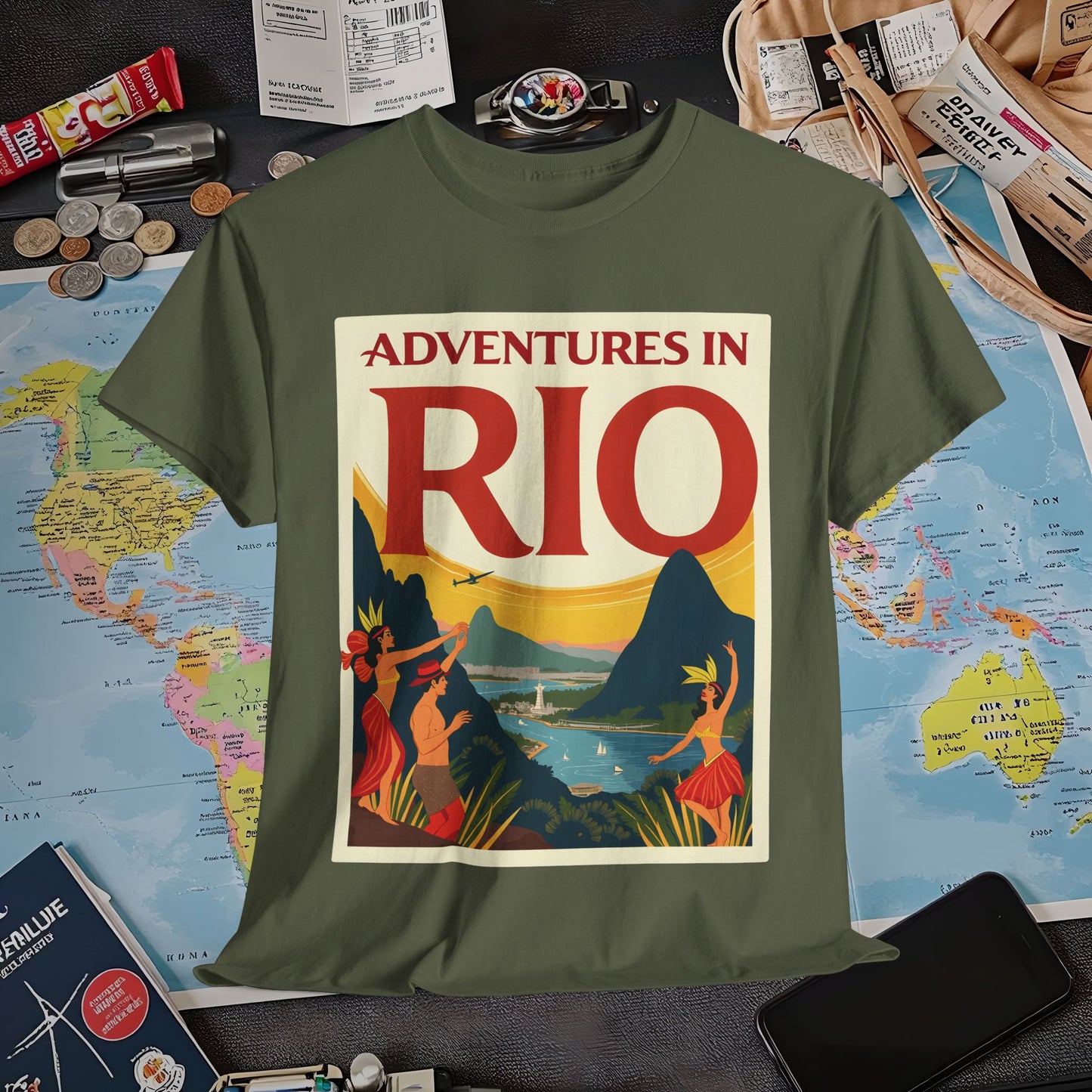 Rio Adventures Air Travel T-Shirts | Jetsetter, Airport, and International Flight Tees