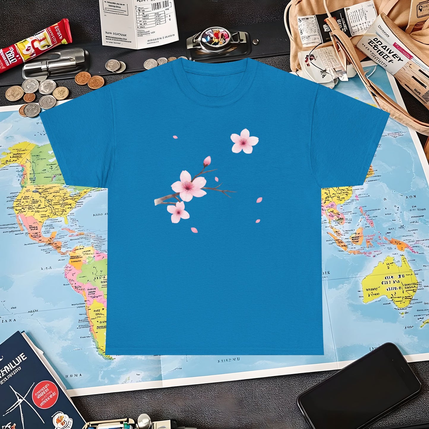 Cherry Blossom Air Travel T-Shirts | Jetsetter, Airport, and International Flight Tees