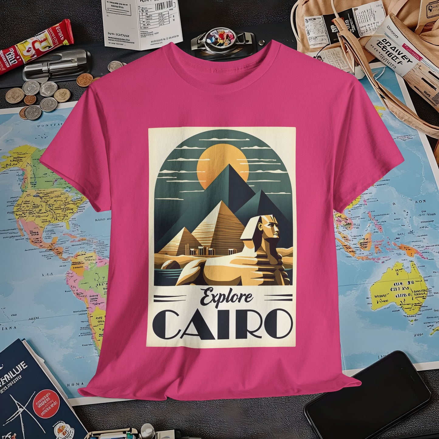 Cairo Elegance Air Travel T-Shirts | Jetsetter, Airport, and International Flight Tees