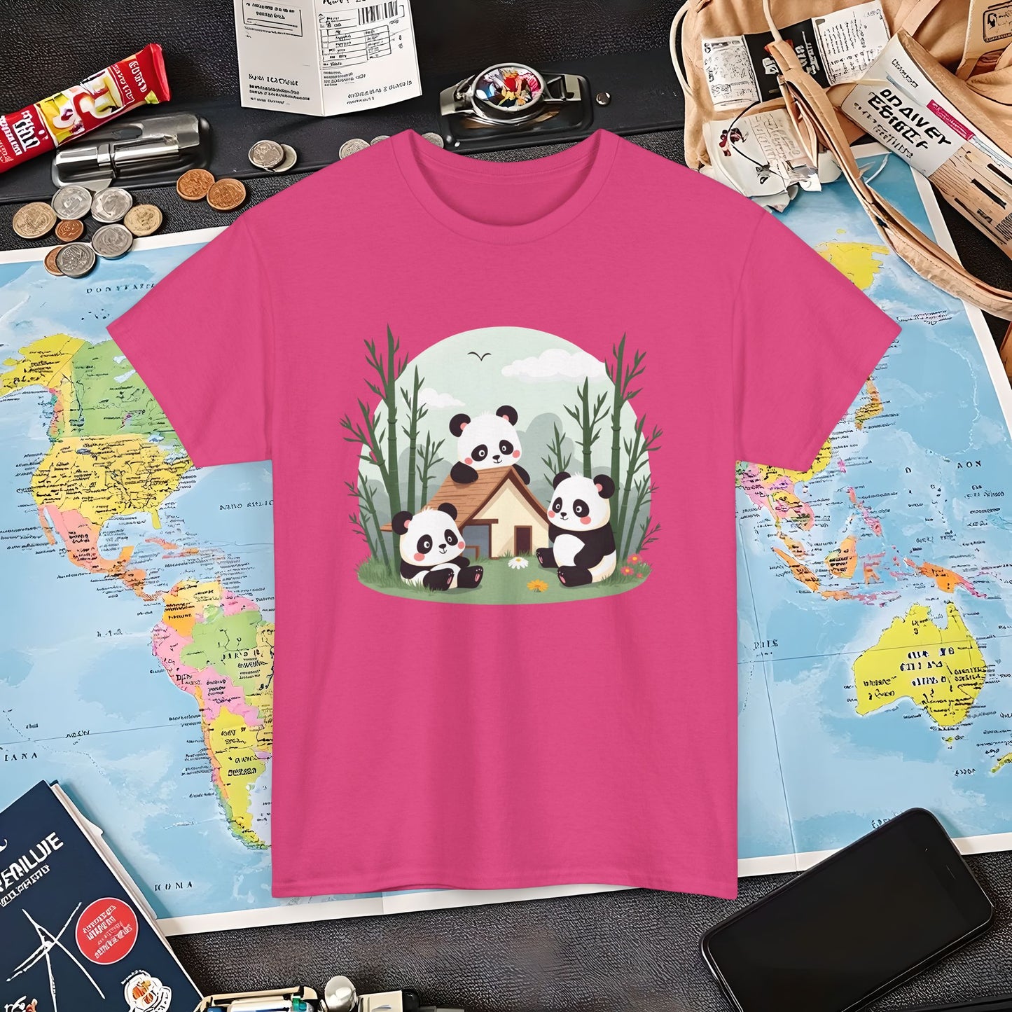 Panda Paradise Air Travel T-Shirts | Jetsetter, Airport, and International Flight Tees