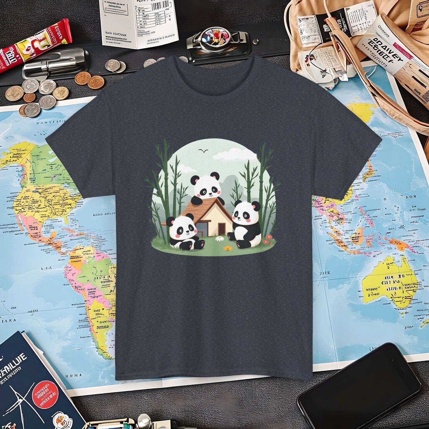 Panda Paradise Air Travel T-Shirts | Jetsetter, Airport, and International Flight Tees