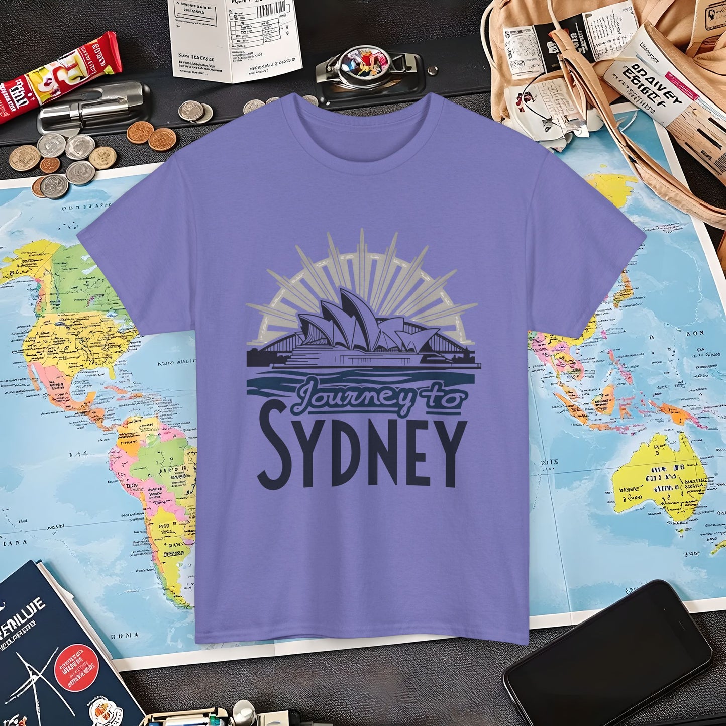 Sydney Elegance Air Travel T-Shirts | Jetsetter, Airport, and International Flight Tees