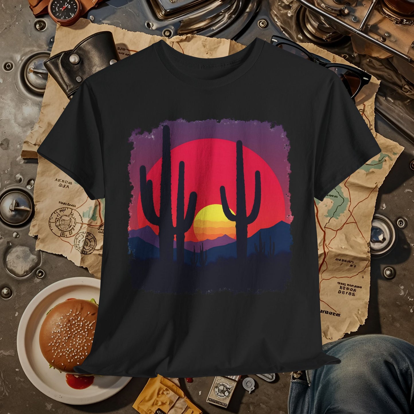 Desert Mirage Road Trip & Vehicle Travel T-Shirts | Car, RV, and Motorcycle Adventure Tees