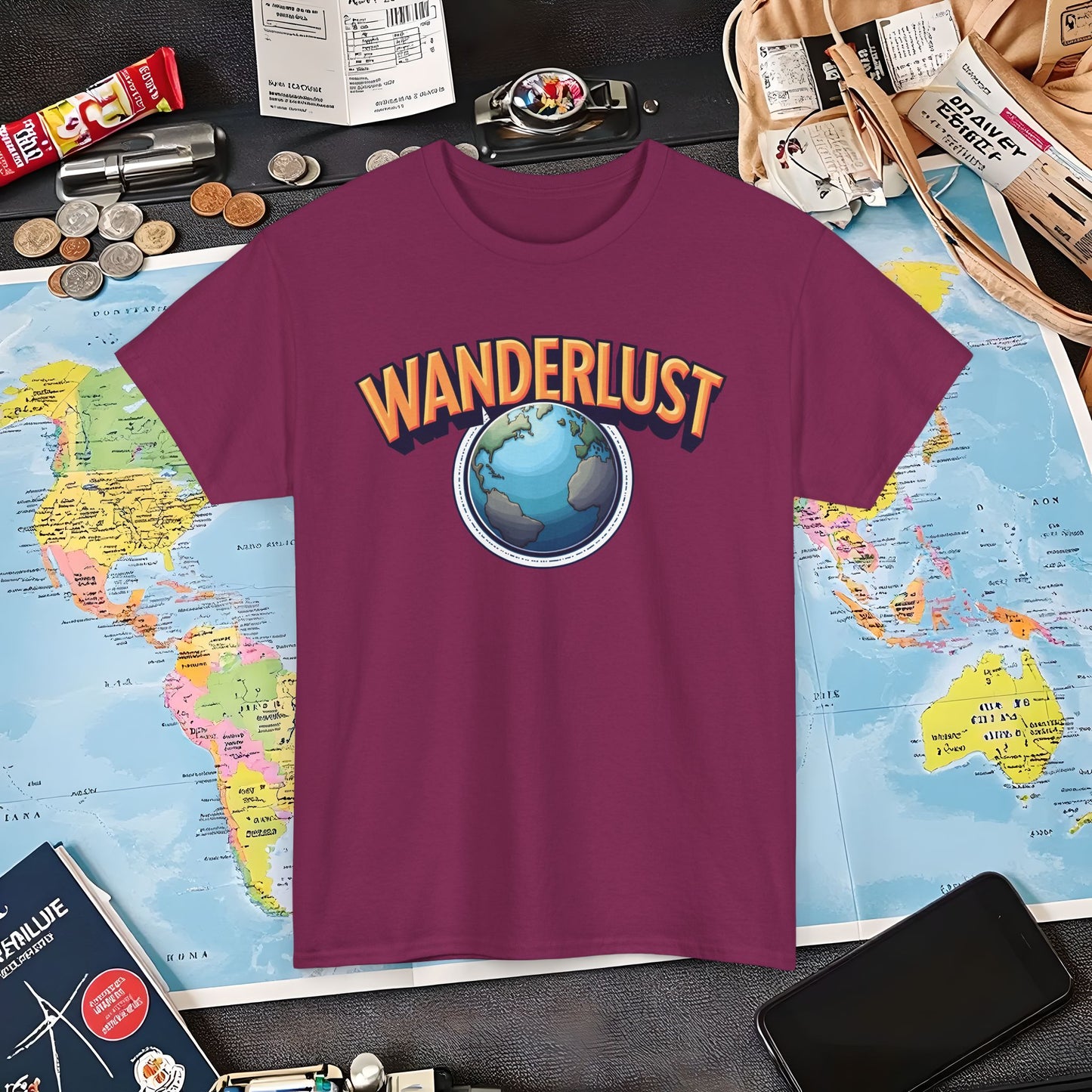 Wanderlust Glow Air Travel T-Shirts | Jetsetter, Airport, and International Flight Tees