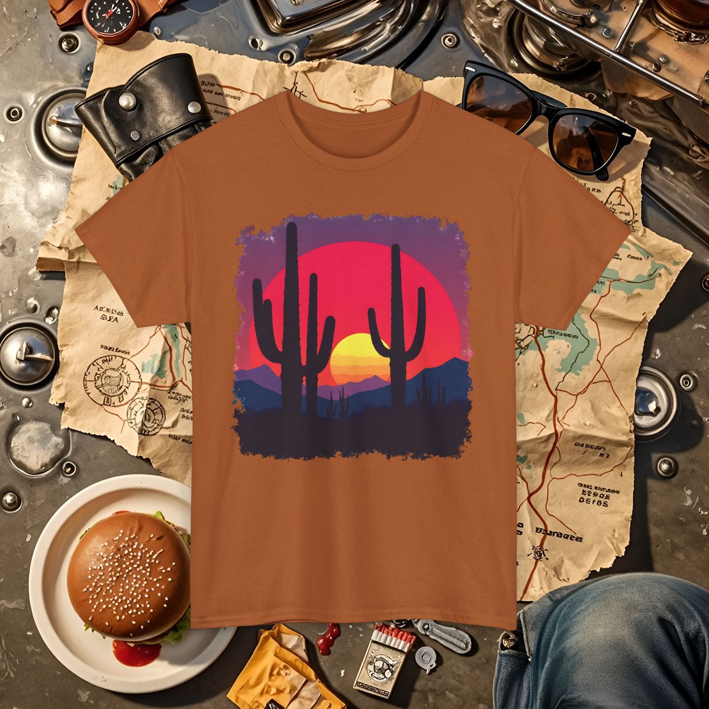Desert Mirage Road Trip & Vehicle Travel T-Shirts | Car, RV, and Motorcycle Adventure Tees