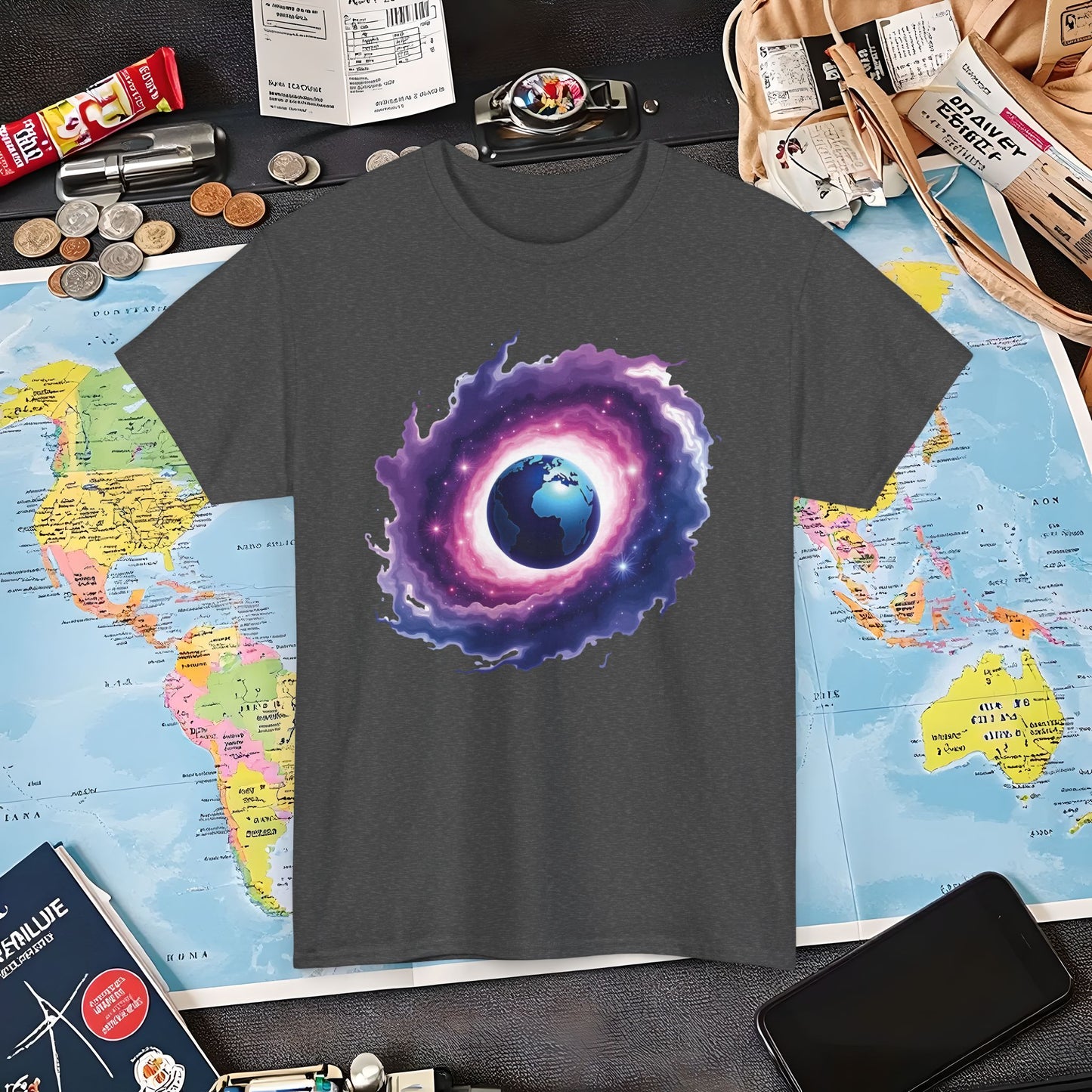Cosmic Journey Air Travel T-Shirts | Jetsetter, Airport, and International Flight Tees
