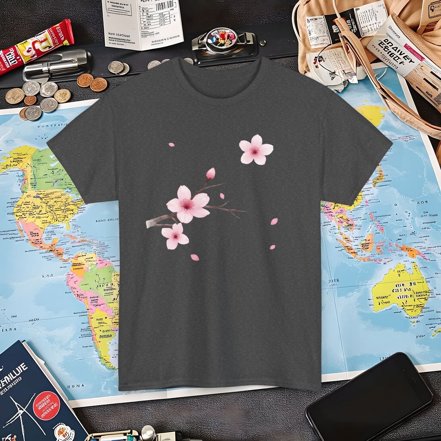 Cherry Blossom Air Travel T-Shirts | Jetsetter, Airport, and International Flight Tees