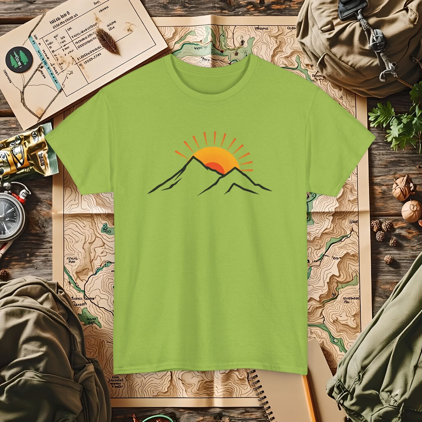 Sunrise Peaks Outdoor Adventure T-Shirts | Camping, Hiking, Rafting & Kayaking Tees for Nature Lovers