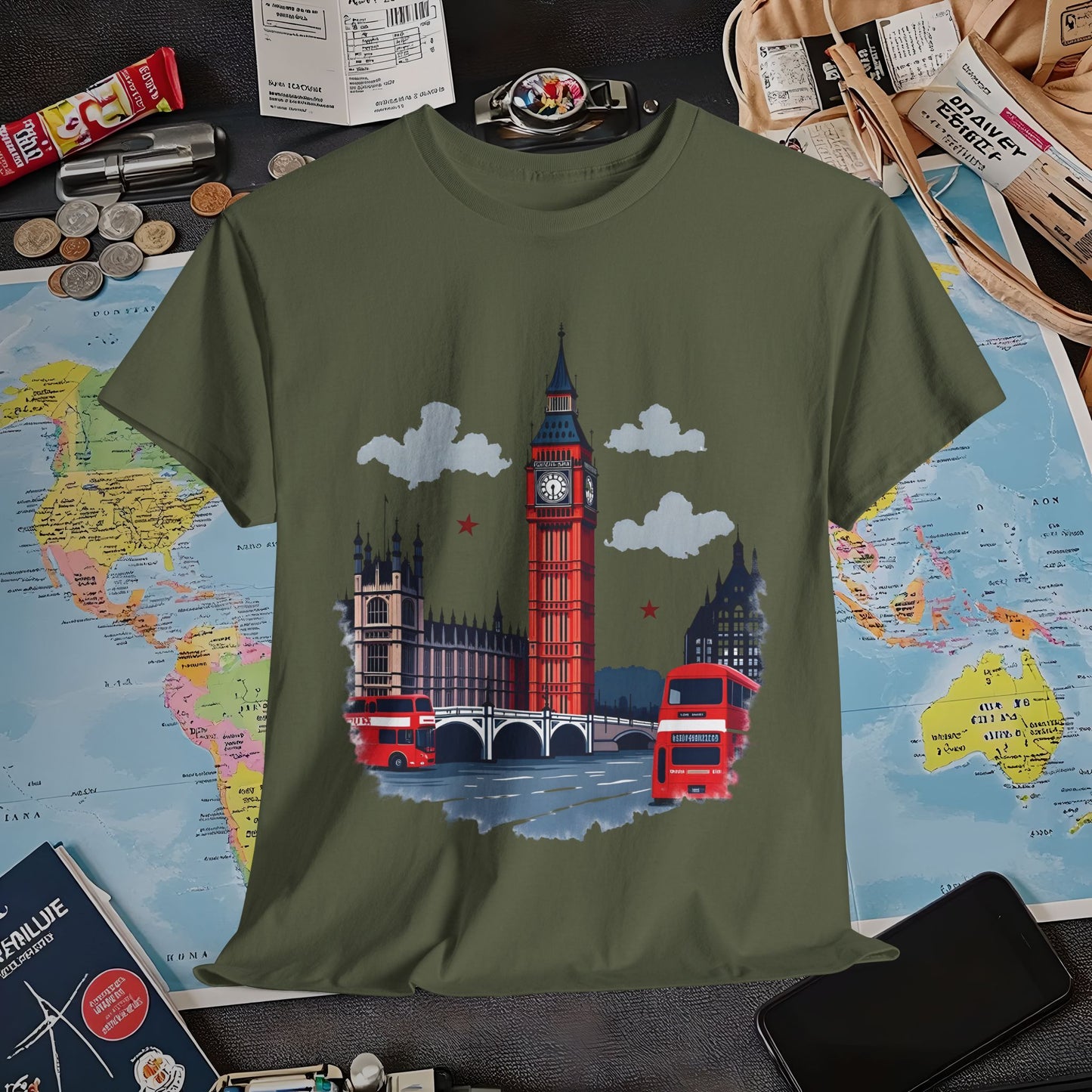 London Vibes Air Travel T-Shirts | Jetsetter, Airport, and International Flight Tees