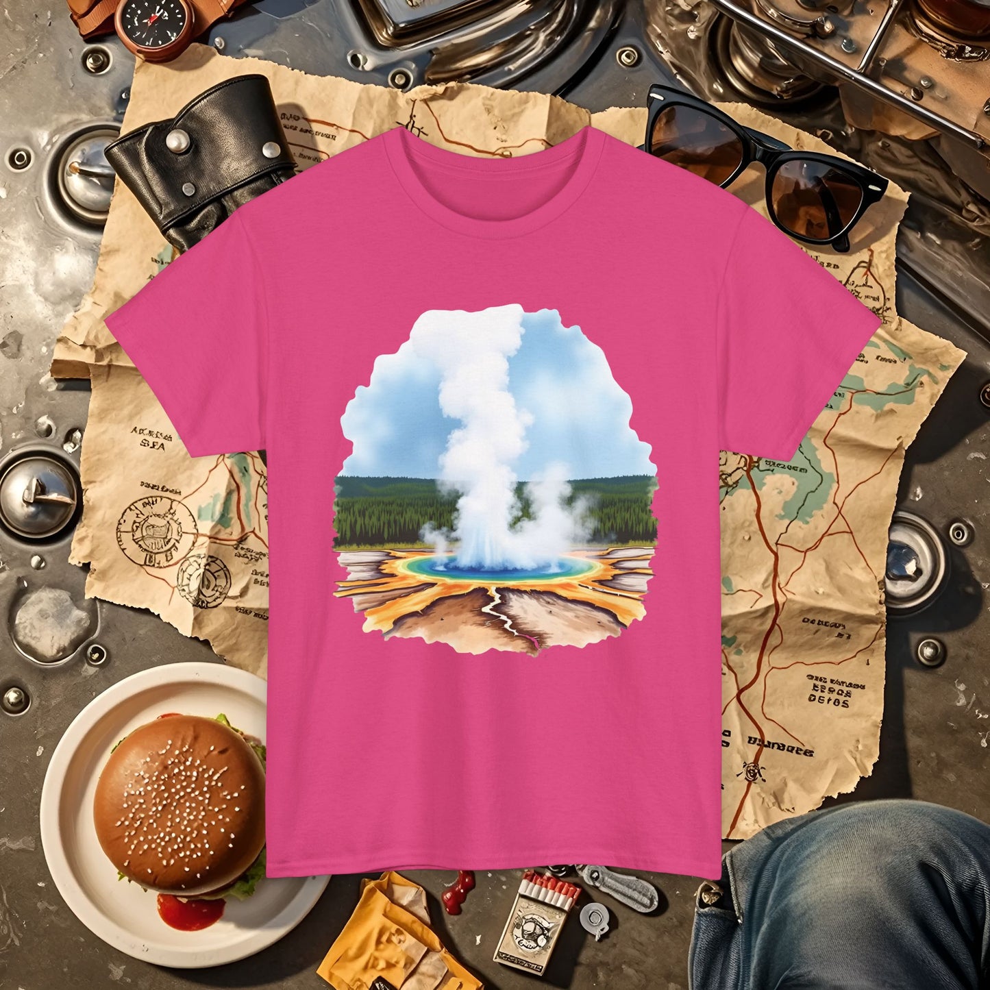 Yellowstone Wonder Road Trip & Vehicle Travel T-Shirts | Car, RV, and Motorcycle Adventure Tees