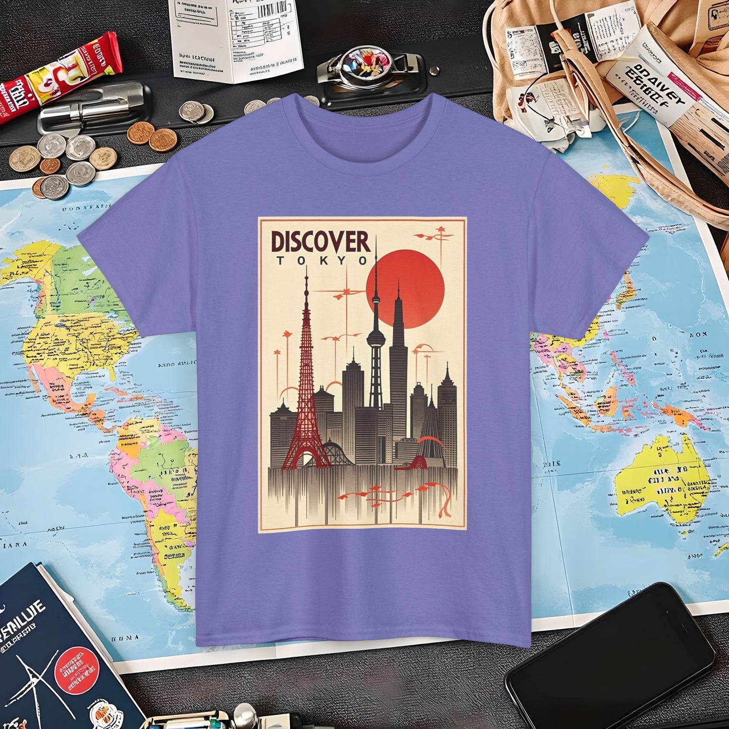 Tokyo Art Deco Air Travel T-Shirts | Jetsetter, Airport, and International Flight Tees