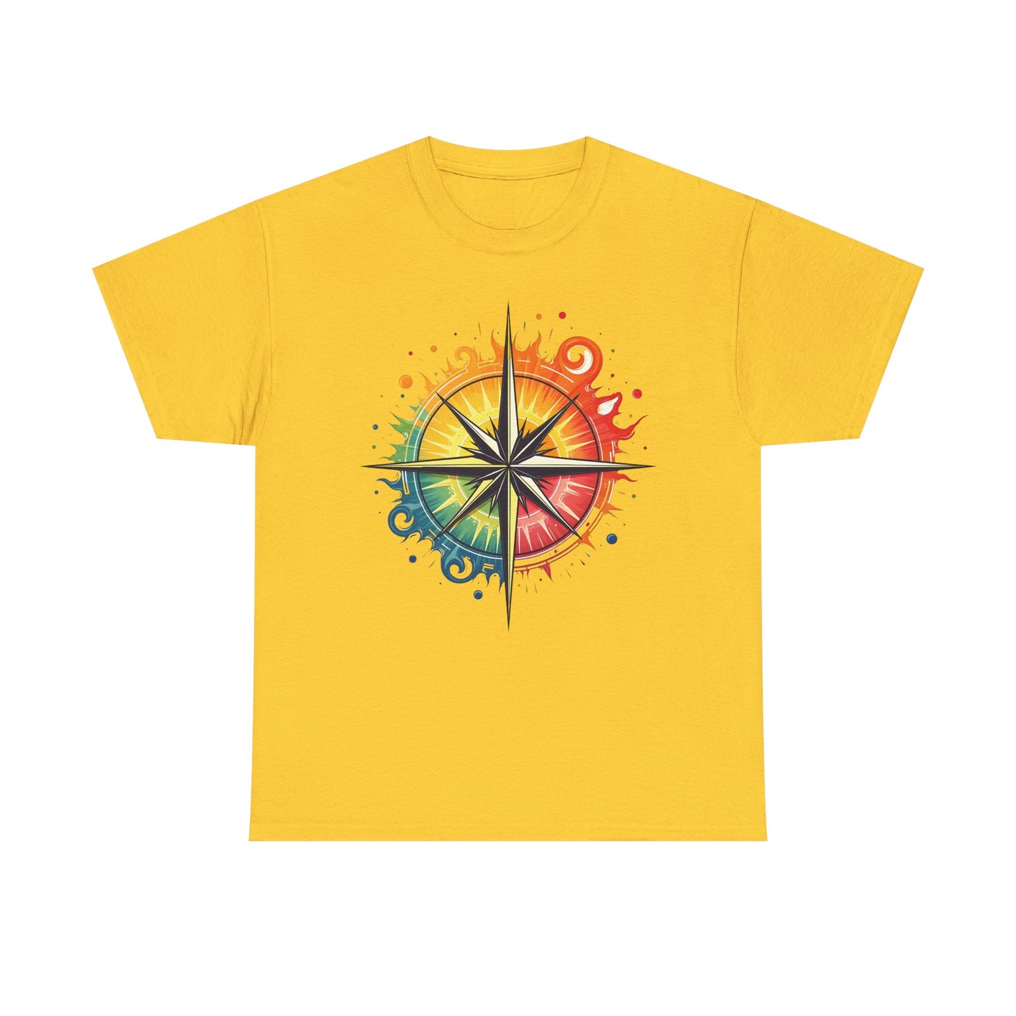 Psychedelic Compass Road Trip & Vehicle Travel T-Shirts | Car, RV, and Motorcycle Adventure Tees