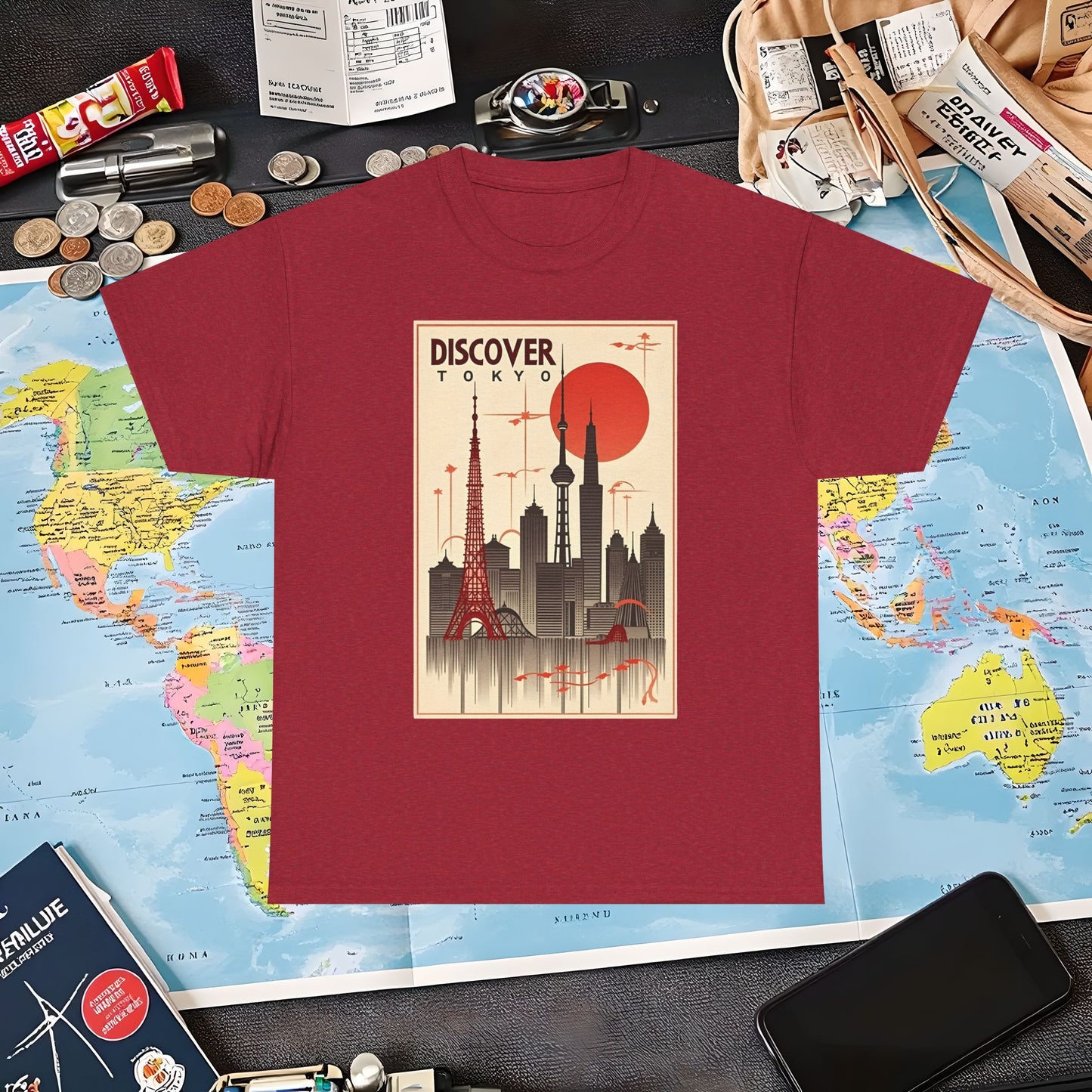 Tokyo Art Deco Air Travel T-Shirts | Jetsetter, Airport, and International Flight Tees