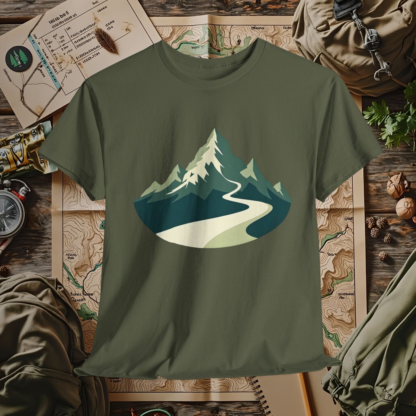 Mountain Path Outdoor Adventure T-Shirts | Camping, Hiking, Rafting & Kayaking Tees for Nature Lovers