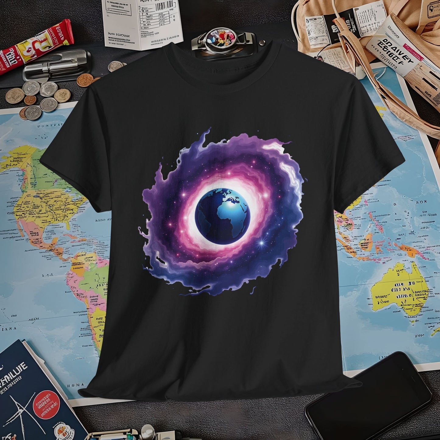Cosmic Journey Air Travel T-Shirts | Jetsetter, Airport, and International Flight Tees