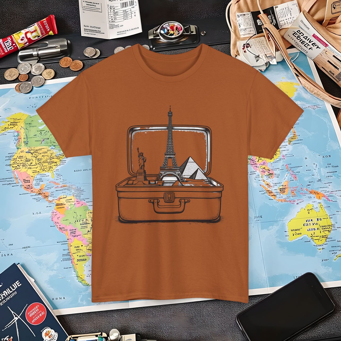 Wanderlust Suitcase Air Travel T-Shirts | Jetsetter, Airport, and International Flight Tees
