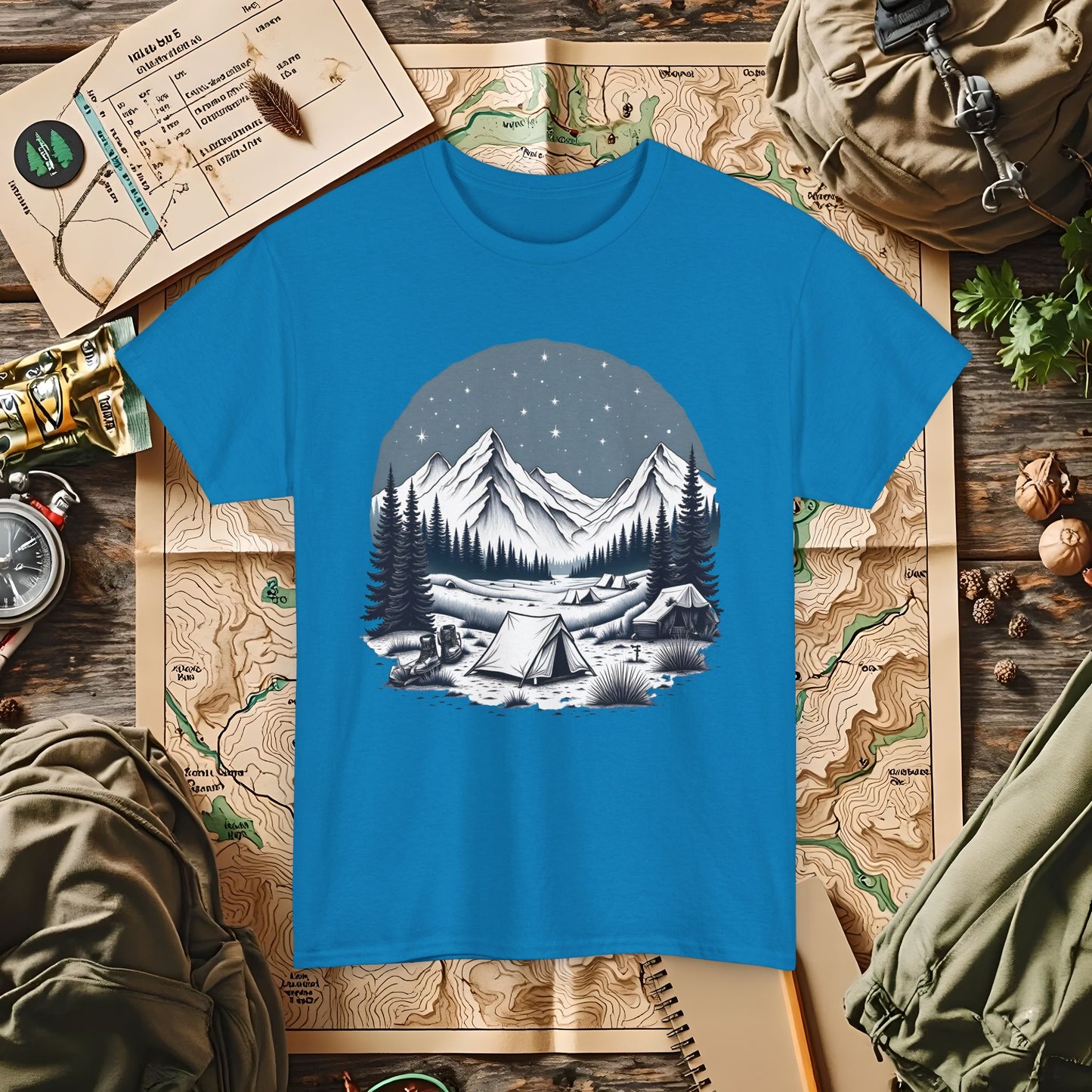 Rustic Outdoor Adventure T-Shirts | Camping, Hiking, Rafting & Kayaking Tees for Nature Lovers