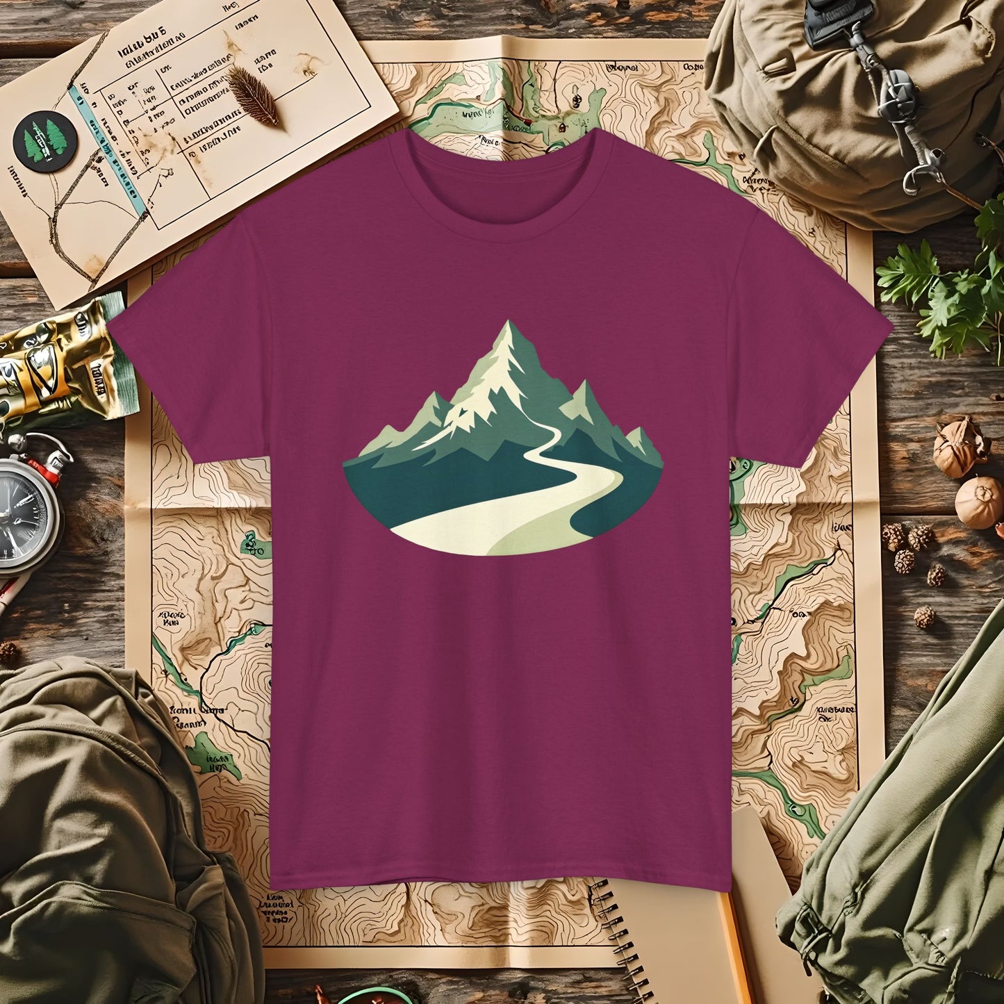 Mountain Path Outdoor Adventure T-Shirts | Camping, Hiking, Rafting & Kayaking Tees for Nature Lovers