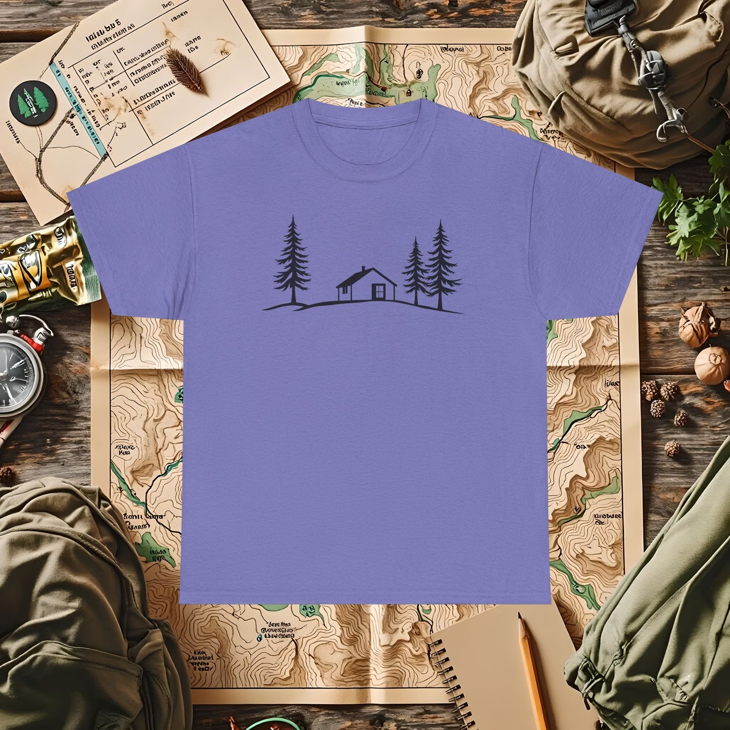 Zen Cabin Outdoor Adventure T-Shirts | Camping, Hiking, Rafting & Kayaking Tees for Nature Lovers