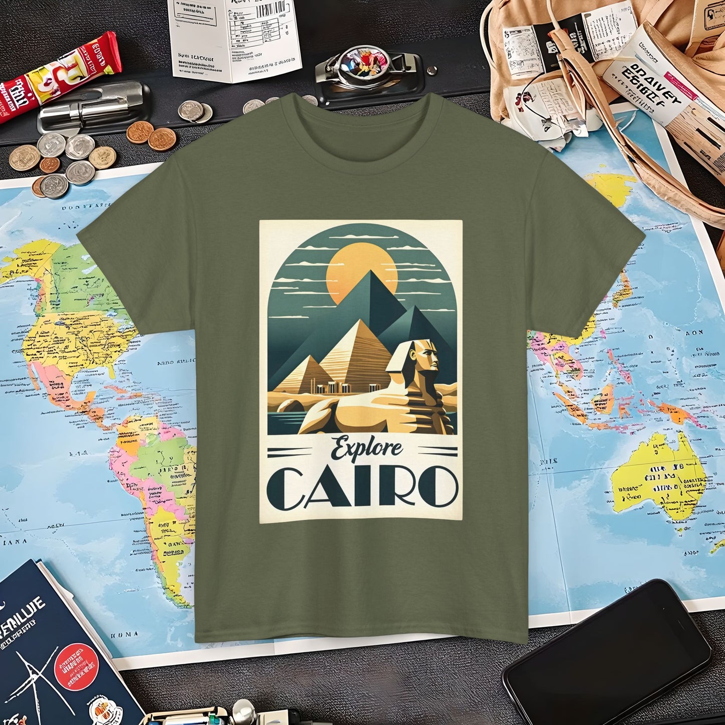 Cairo Elegance Air Travel T-Shirts | Jetsetter, Airport, and International Flight Tees