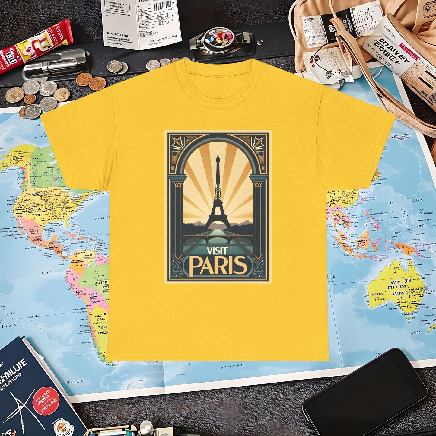 Paris Elegance Air Travel T-Shirts | Jetsetter, Airport, and International Flight Tees