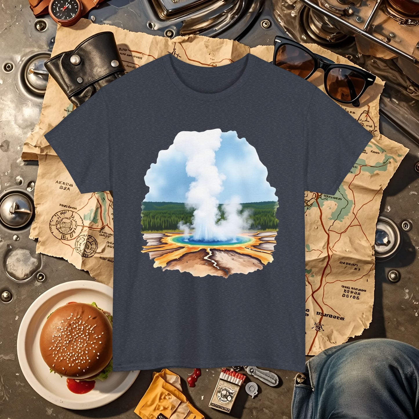 Yellowstone Wonder Road Trip & Vehicle Travel T-Shirts | Car, RV, and Motorcycle Adventure Tees