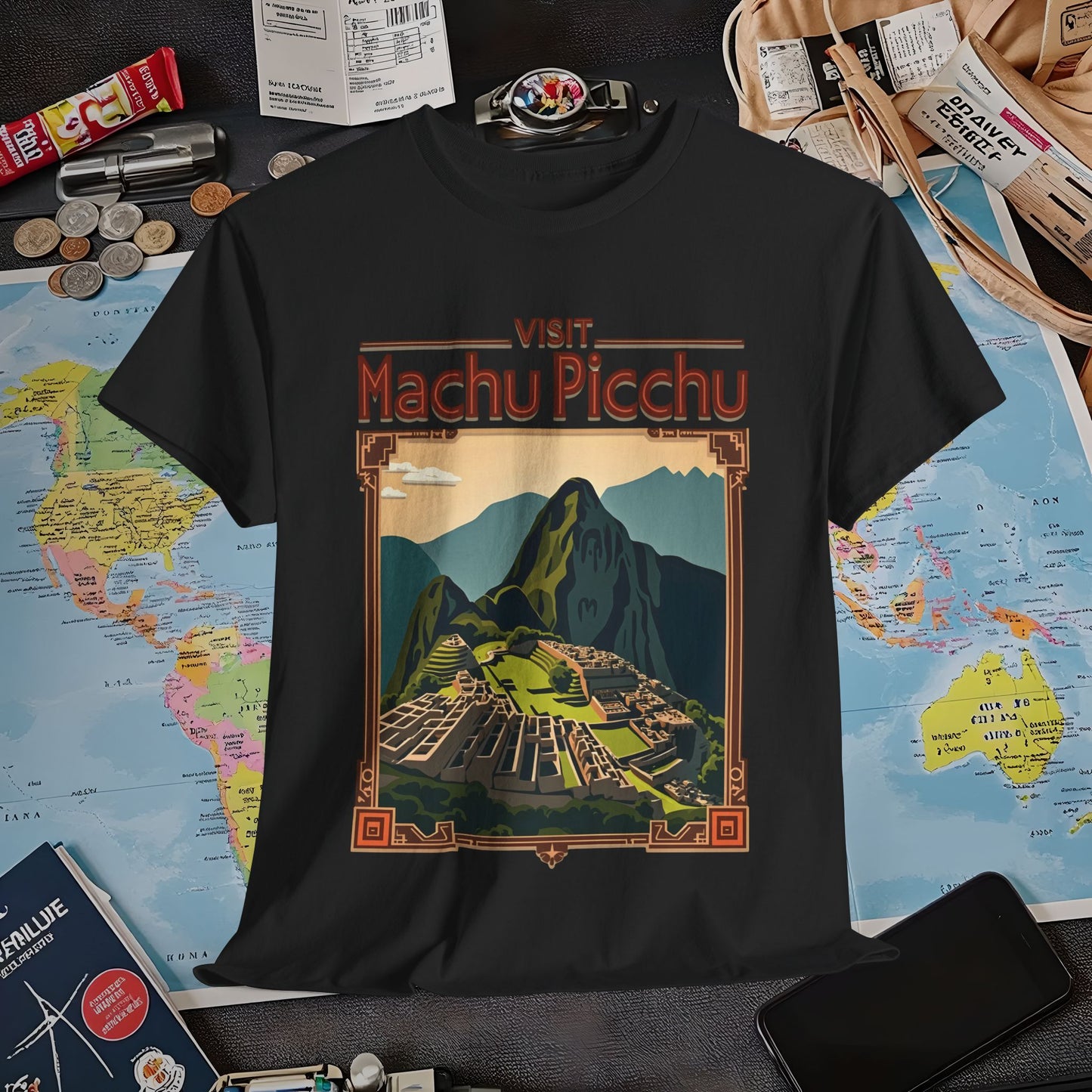 Machu Picchu Air Travel T-Shirts | Jetsetter, Airport, and International Flight Tees