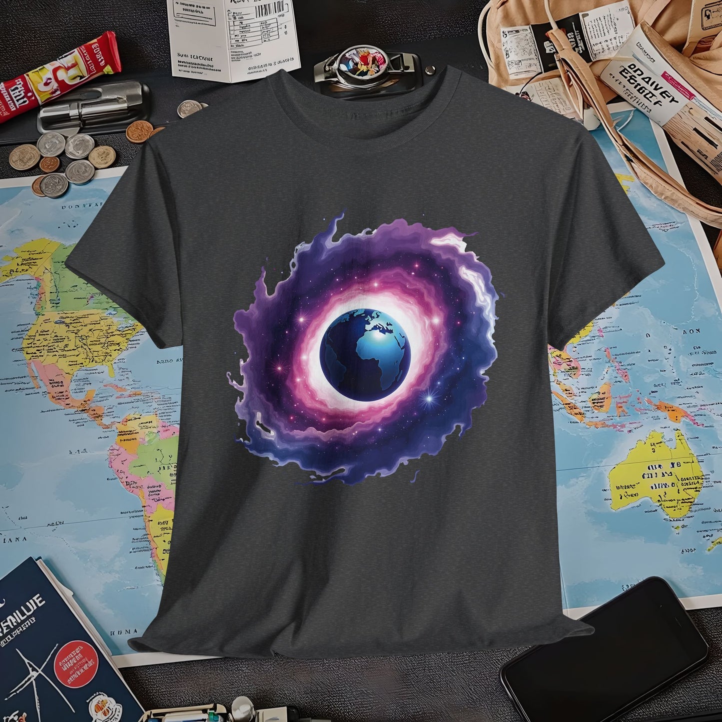 Cosmic Journey Air Travel T-Shirts | Jetsetter, Airport, and International Flight Tees