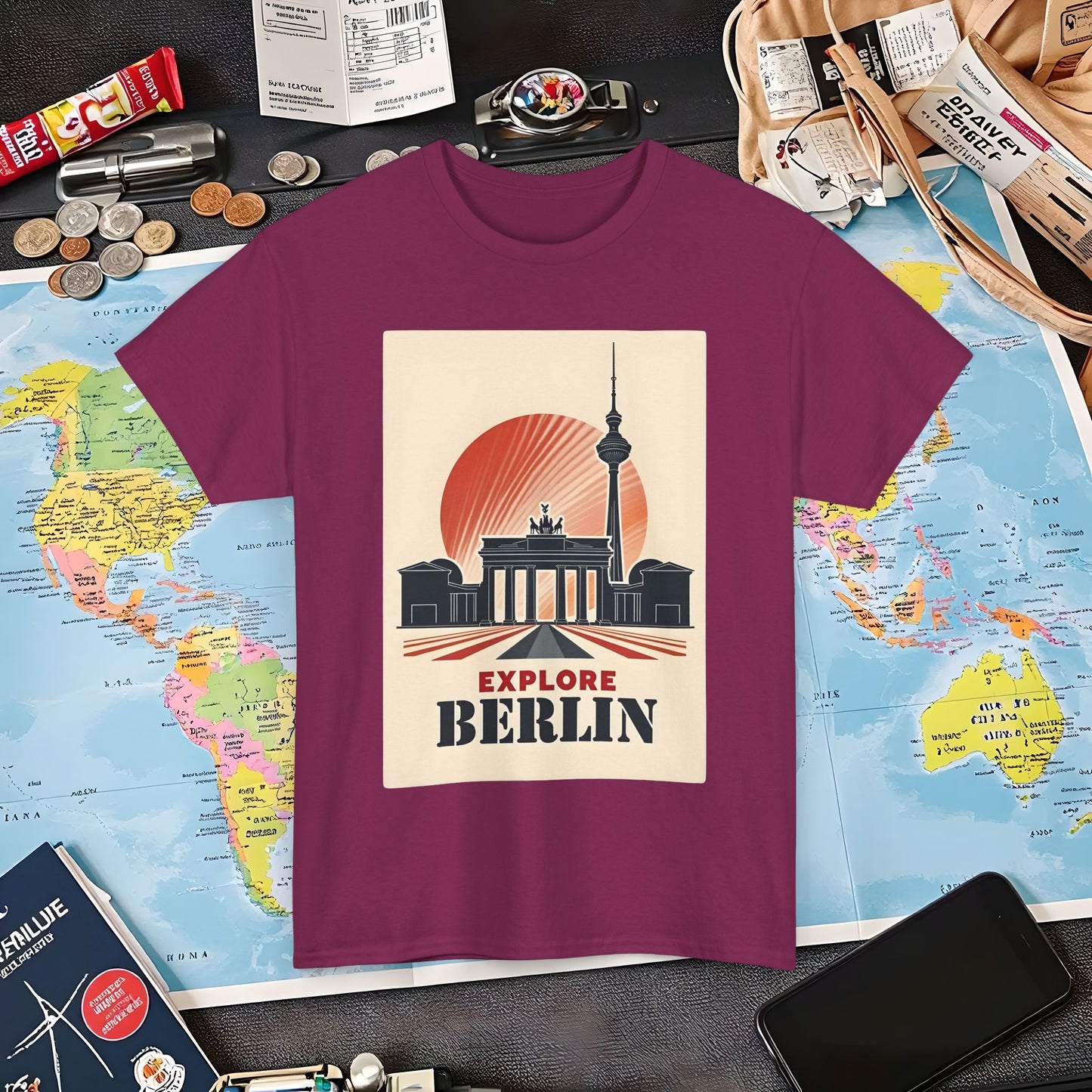 Berlin Deco Air Travel T-Shirts | Jetsetter, Airport, and International Flight Tees