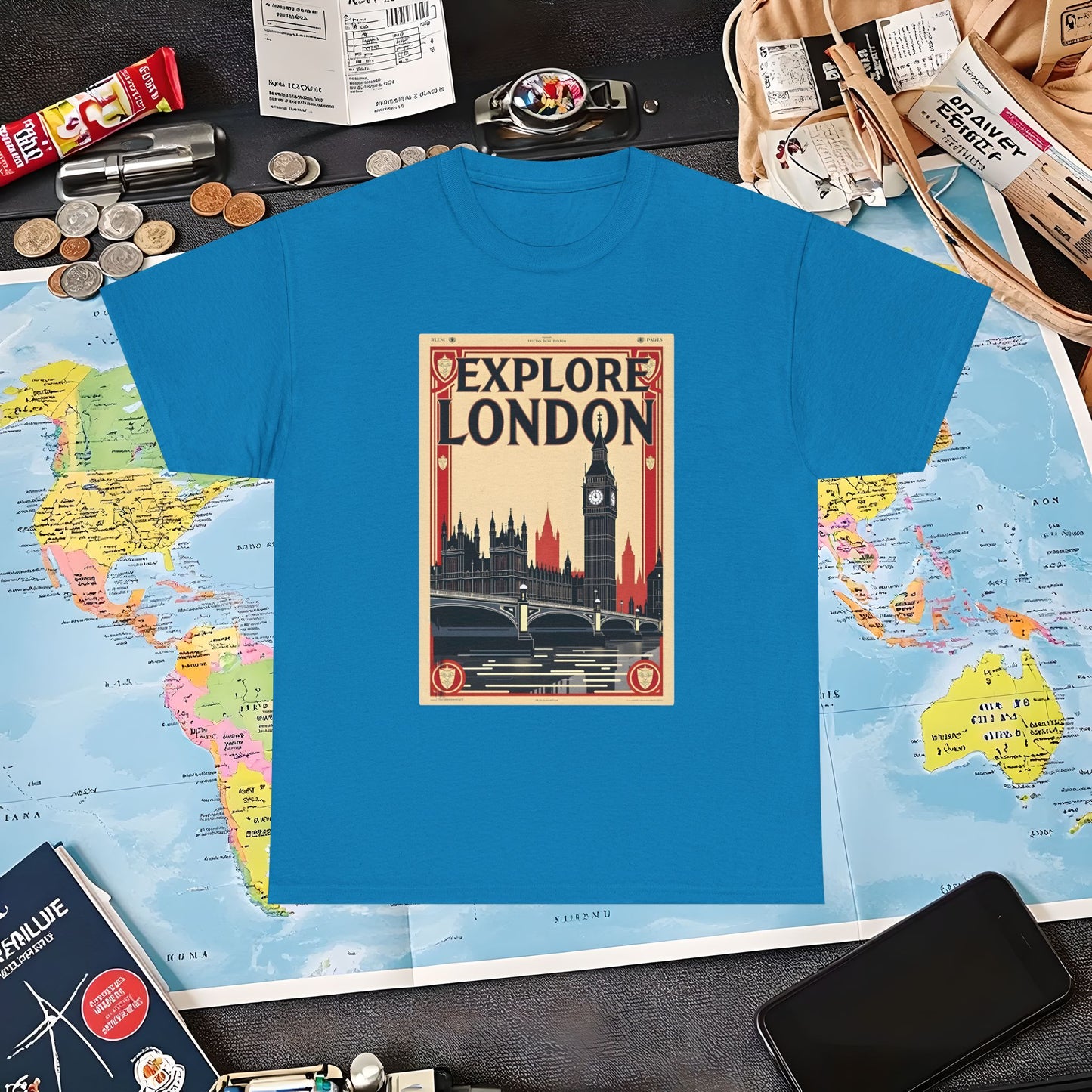 Vintage London Air Travel T-Shirts | Jetsetter, Airport, and International Flight Tees