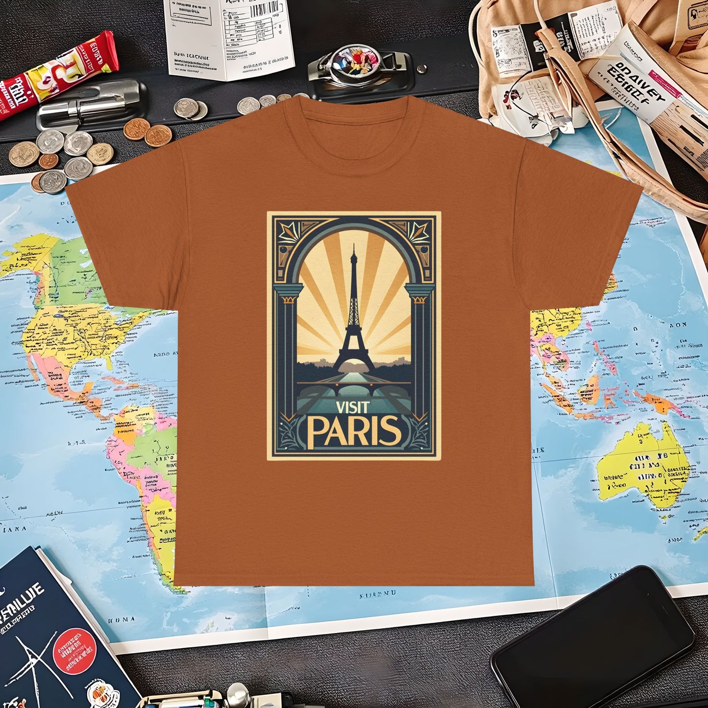 Paris Elegance Air Travel T-Shirts | Jetsetter, Airport, and International Flight Tees