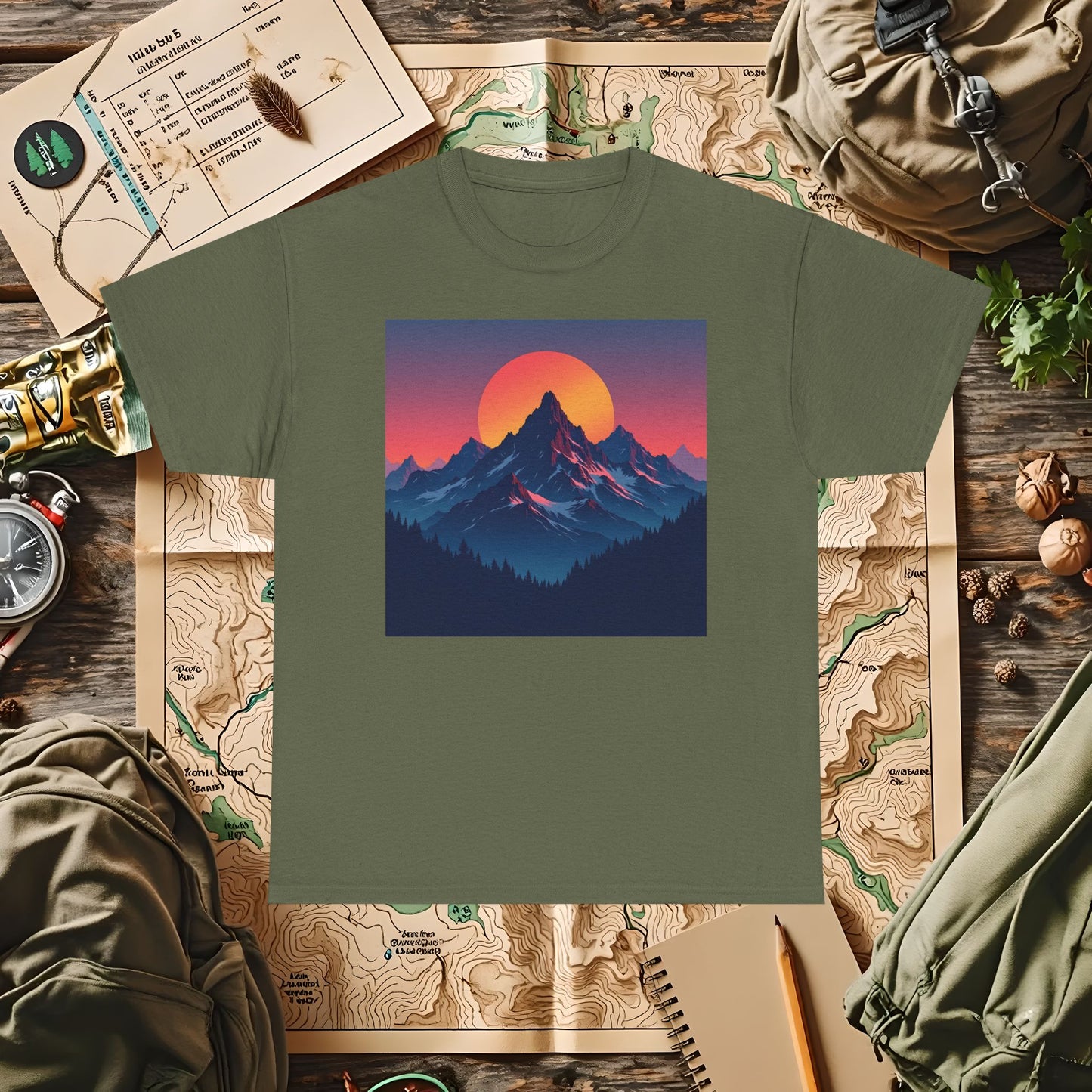 Mountain Glow Outdoor Adventure T-Shirts | Camping, Hiking, Rafting & Kayaking Tees for Nature Lovers
